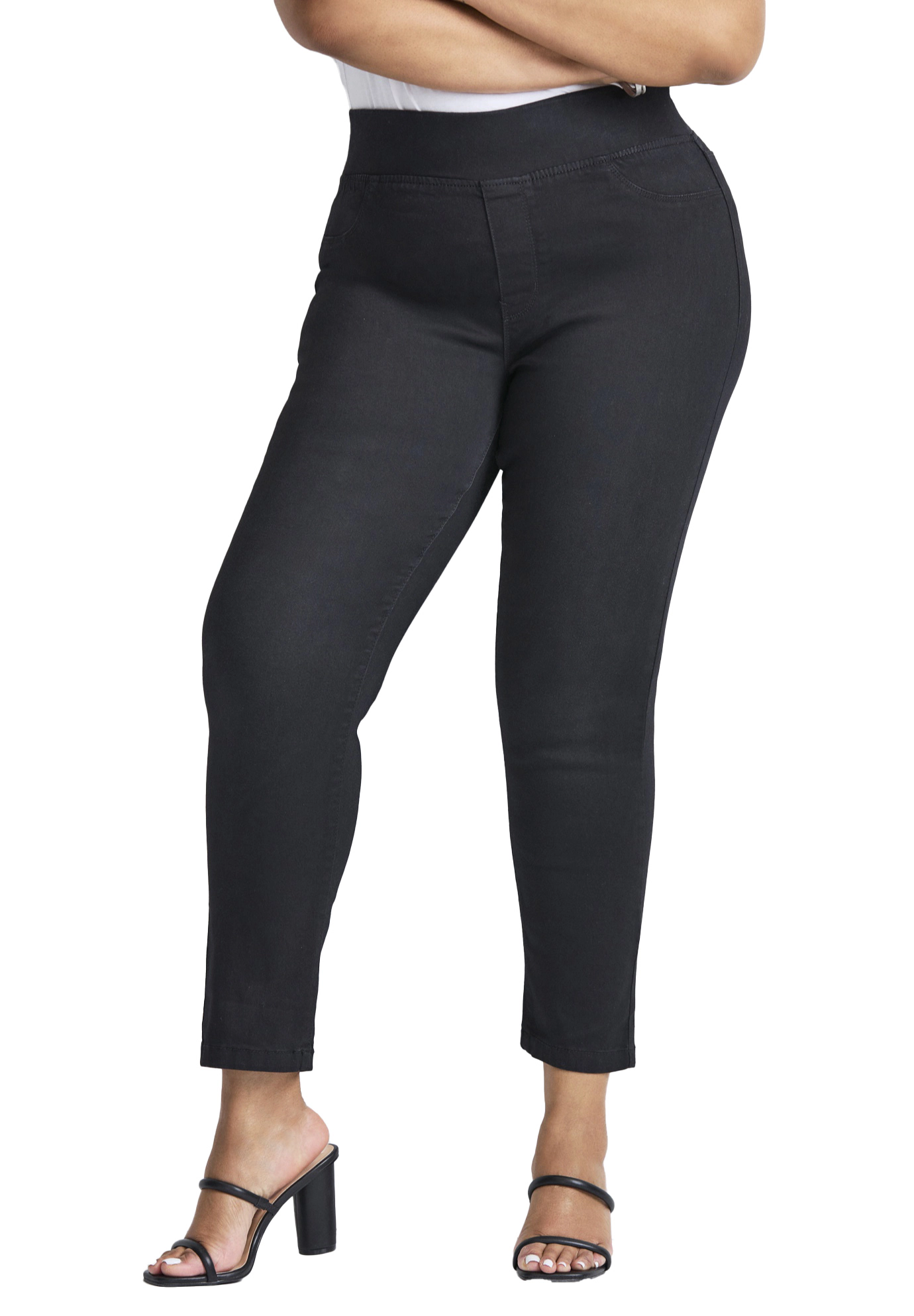 Avenue Women's Plus Butter Denim Pull-On High Rise Jean