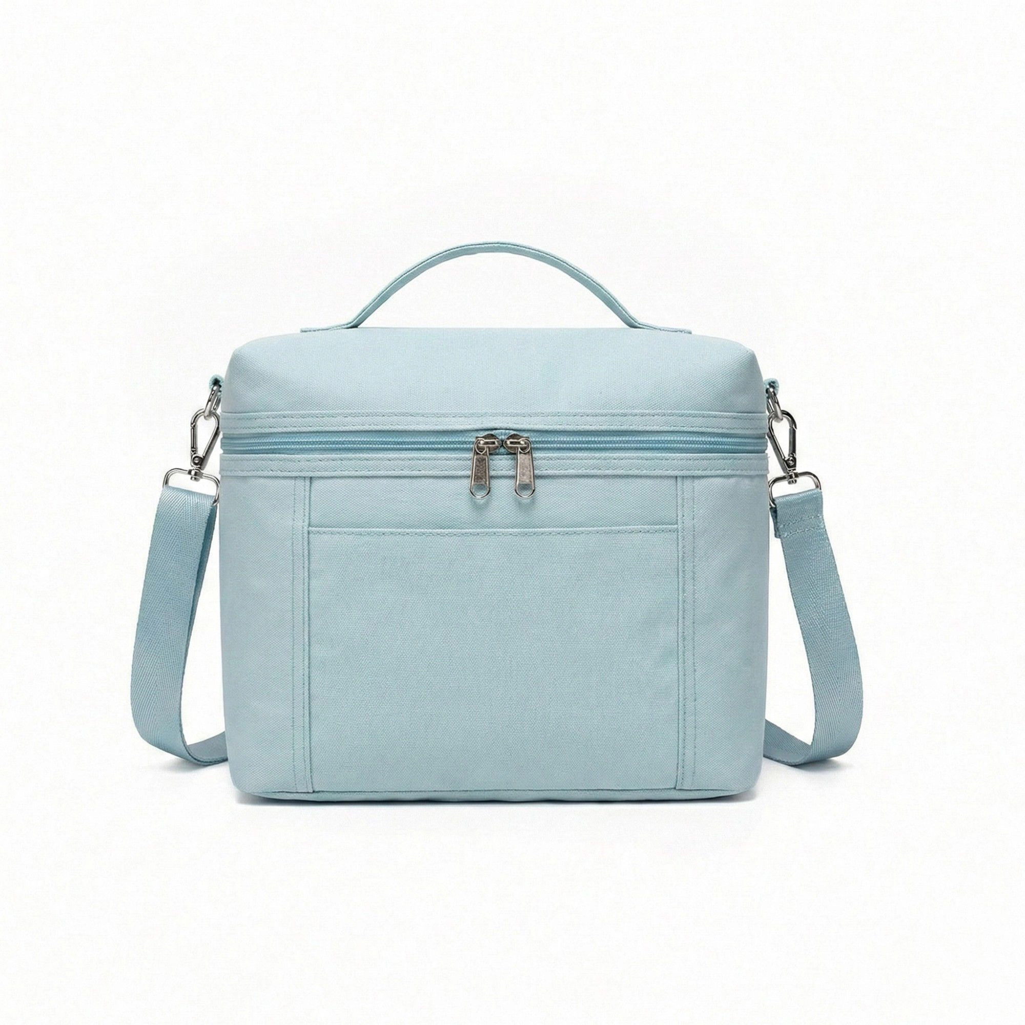 Alilang Women's Oxford Fabric Crossbody Utility Bag with Double Zipper Closure and Adjustable Shoulder Strap