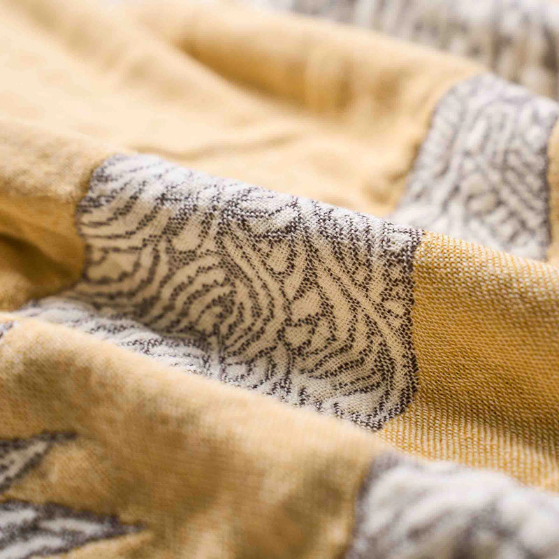 Unikome Super Soft Breathable Cotton Throw Blanket - Lightweight Textured Blanket, 60x80"