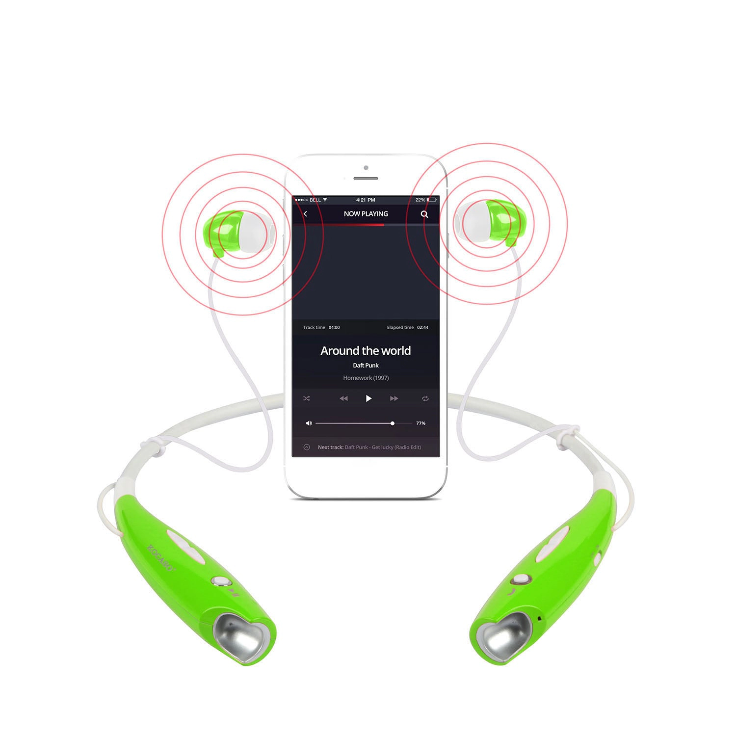 GBruno Wireless Neckband Bluetooth Headphones