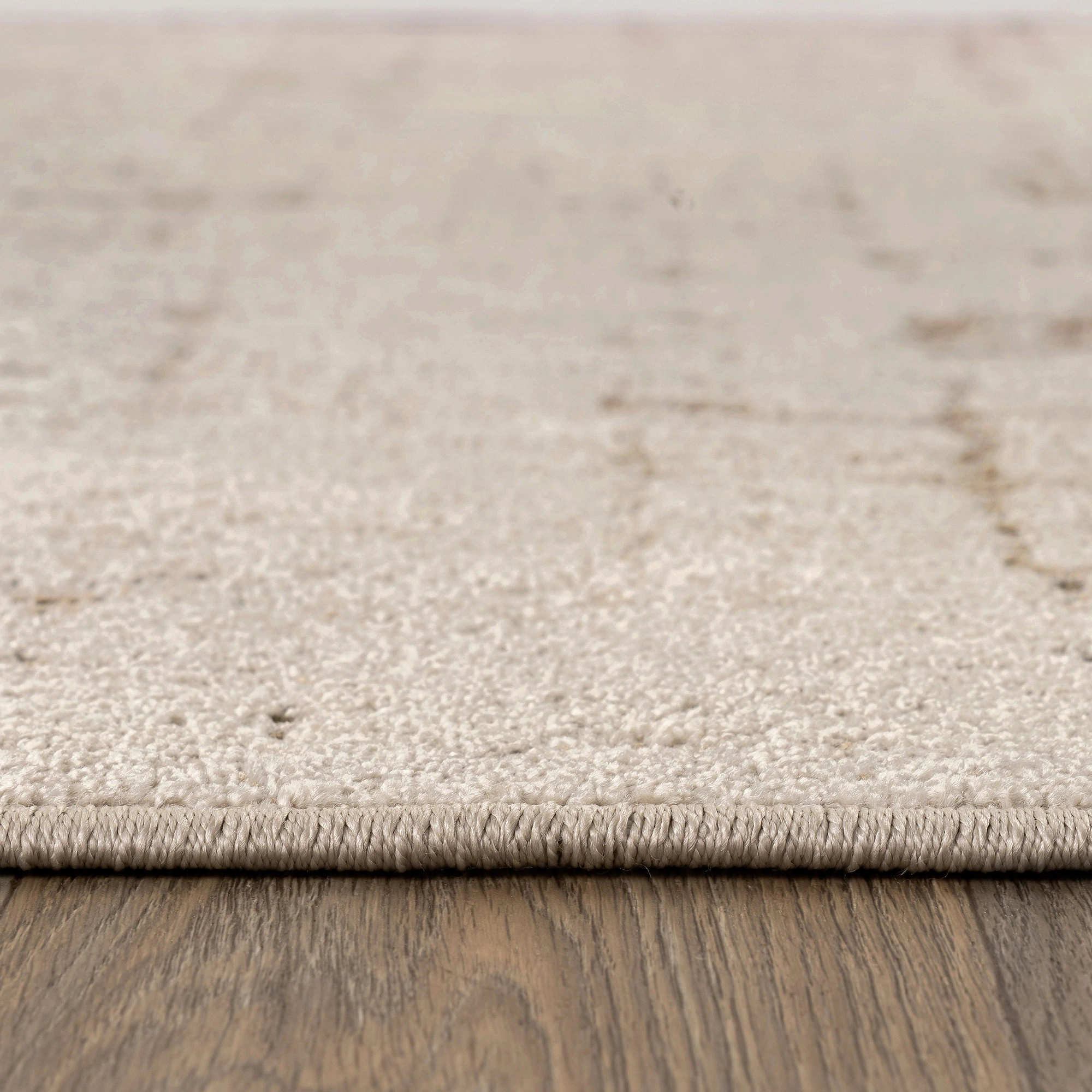 World Rug Gallery Textured High-Low Indoor Area Rug, Neutral Design, Jute Backing, Entryway Rug, Easy-Care