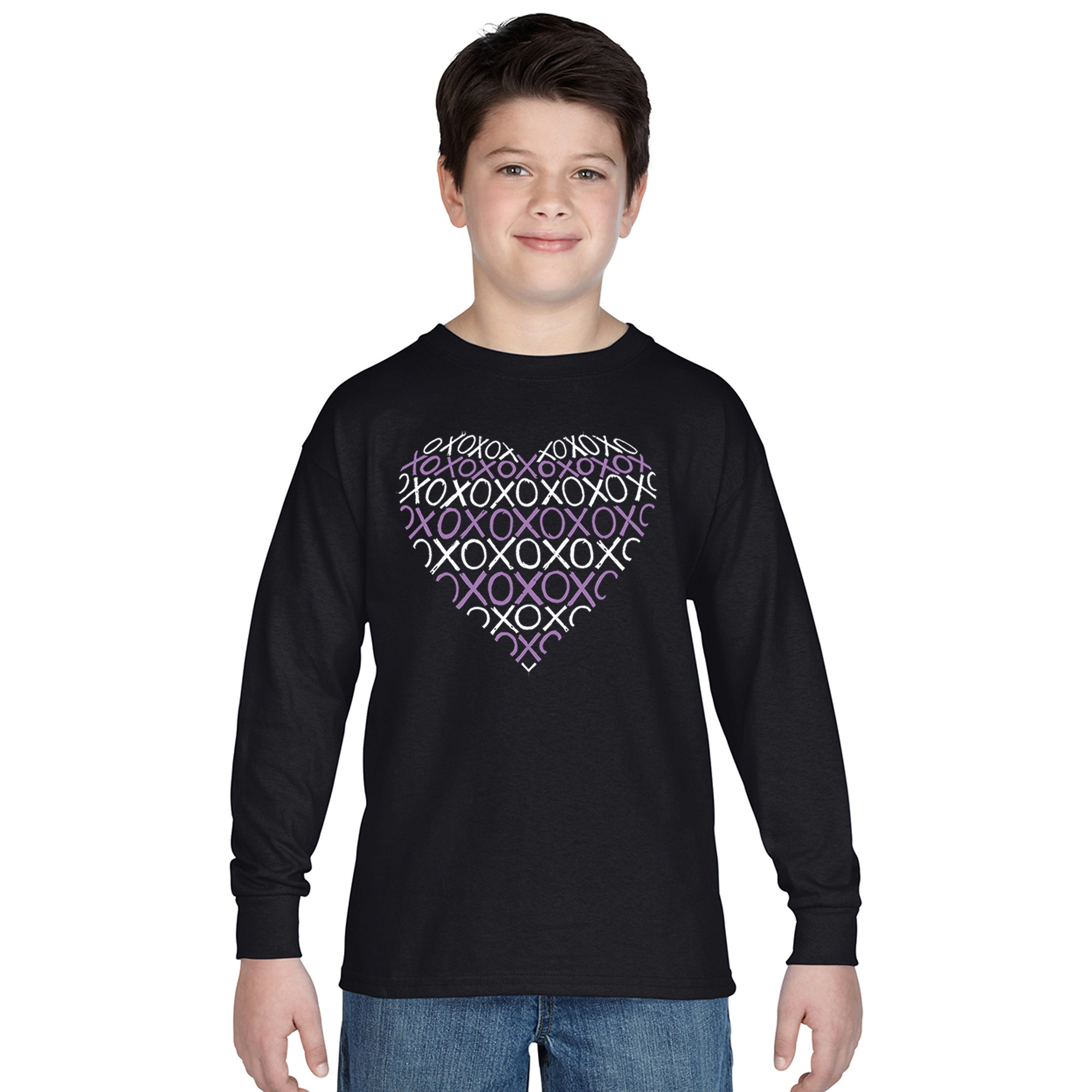 LA Pop Art Boys Long Sleeve T-Shirt -  XOXO Heart