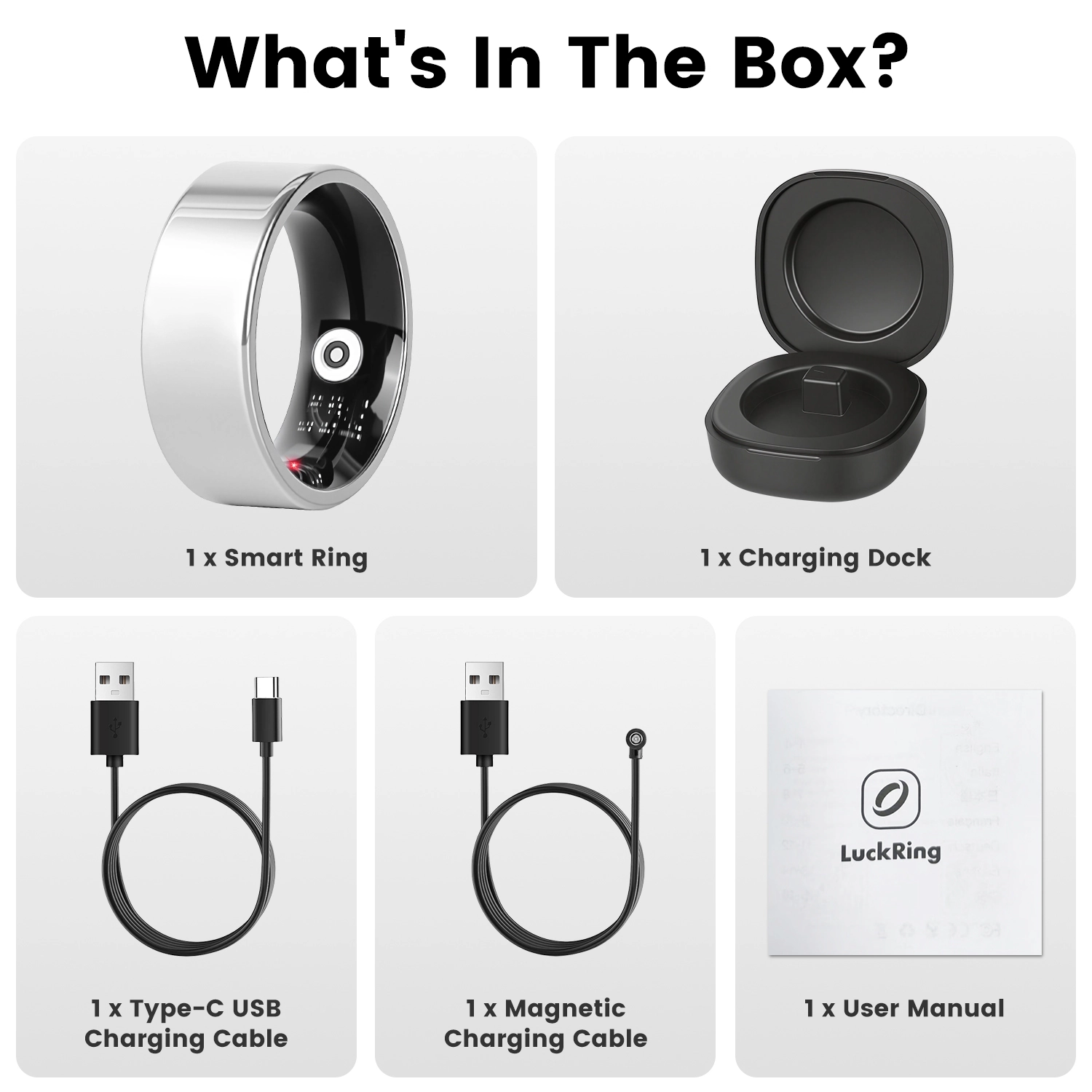 GBruno Titanium Steel Smart Ring Health Tracker