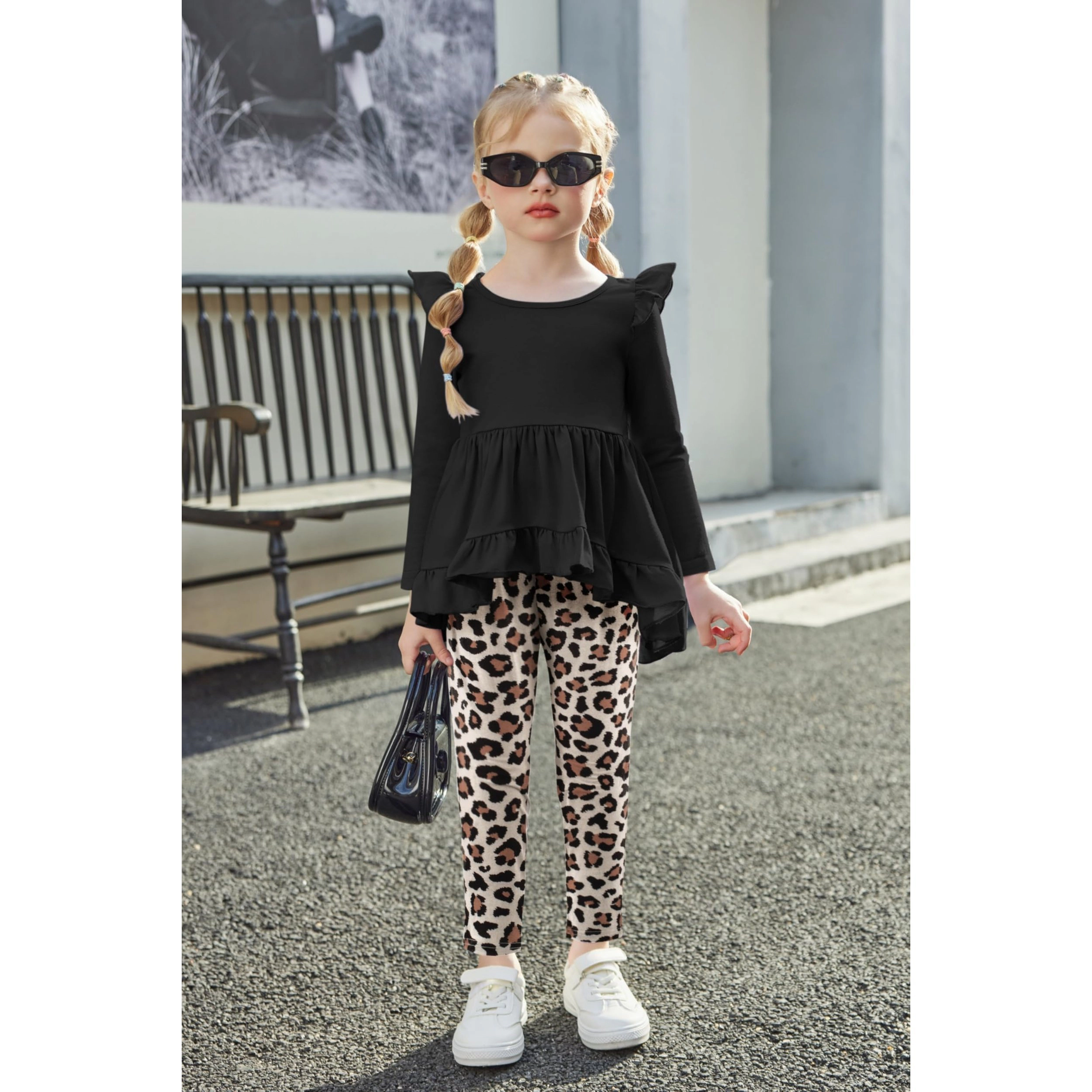 Arshiner Toddler Girl Clothes Long Sleeve Pullover Tops And Leggings Fall Winter Outfit Set