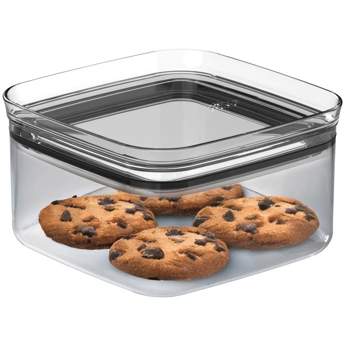 OU Airtight Food Storage Container 4.2 Cup BPA Free Clear Plastic Container w/ Leak Proof Lid Stackable Pantry Organizer