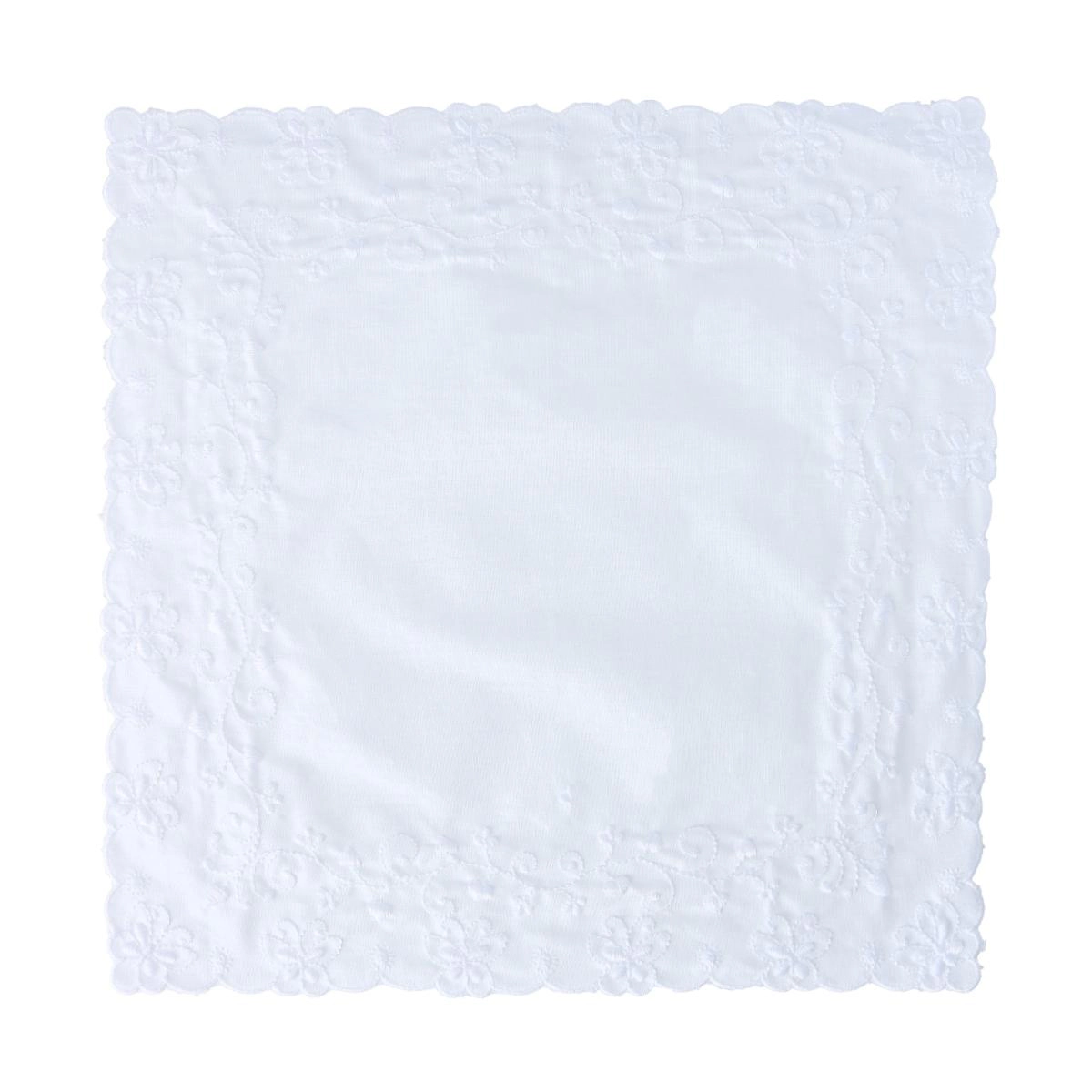 CTM Women's Butterfly and Heart Embroidered Keepsake Handkerchief