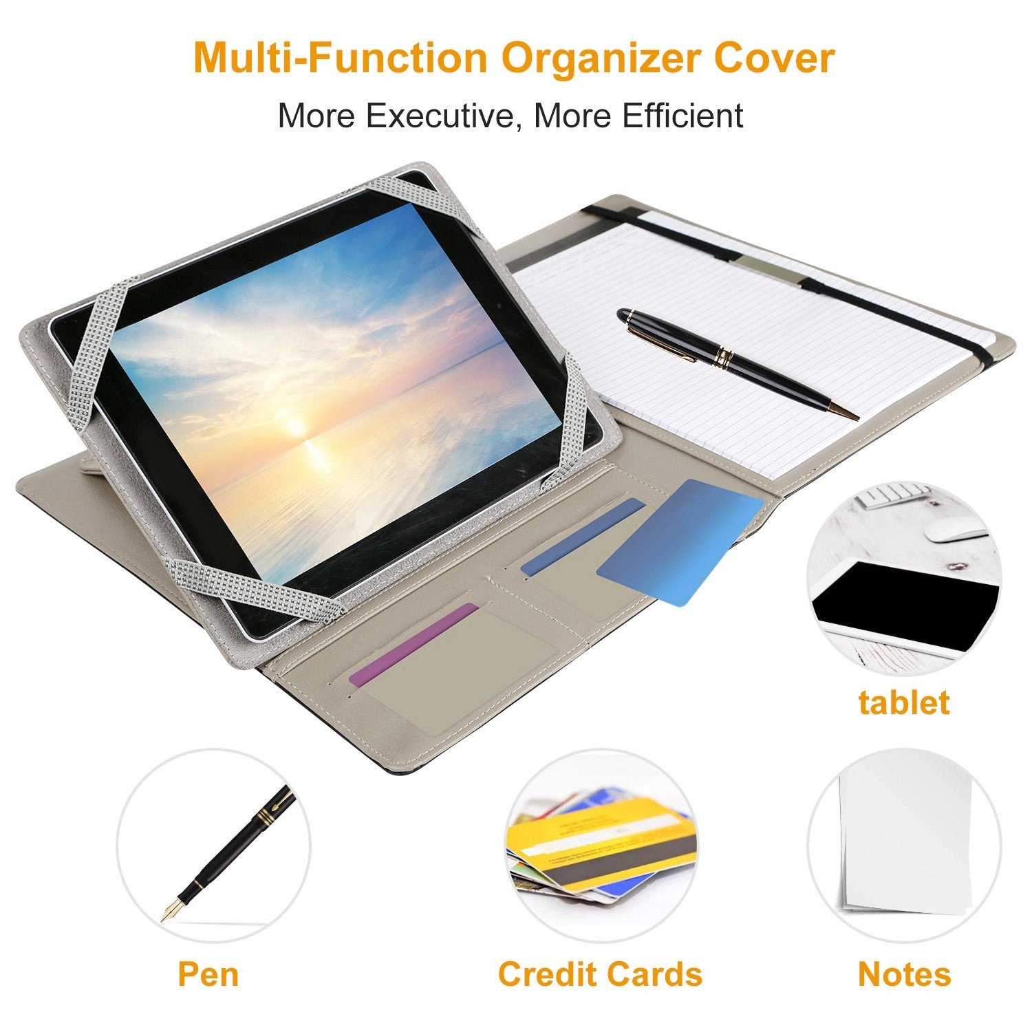 GBruno PU Leather Organizer Case For 9.7in Tablets