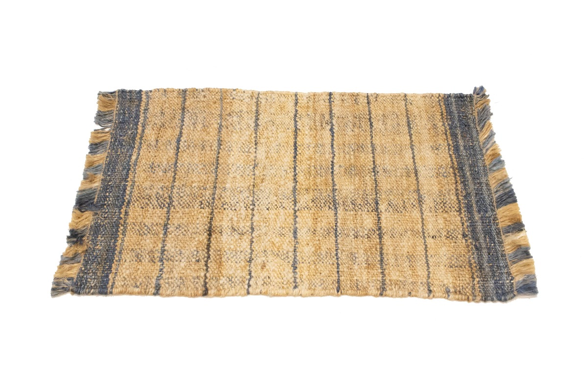 Magic Rugs 2'0 x 3'0 Beige & Gray Flat-Weave Sumak Modern Jute Rug