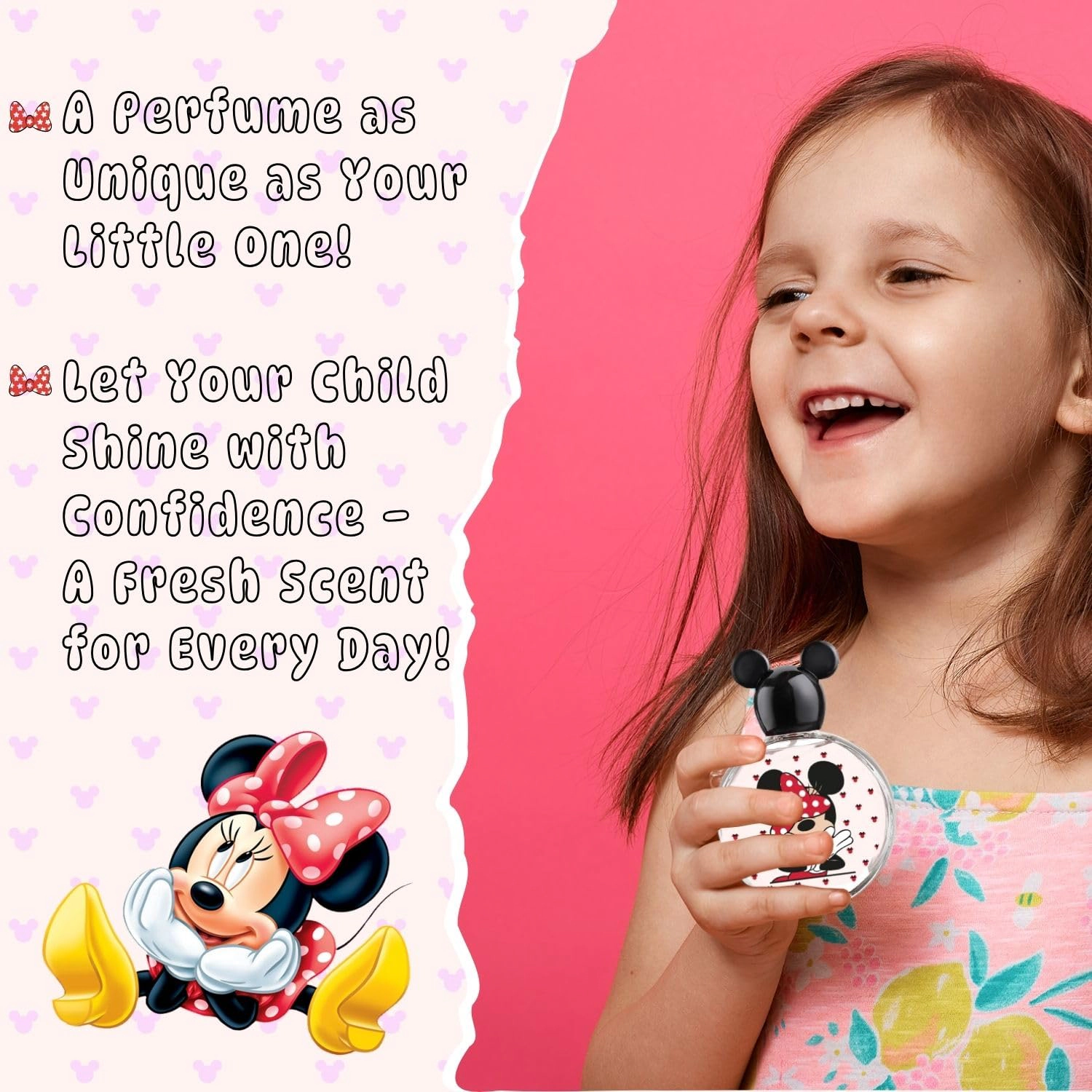 Disney Minnie Mouse Eau de Toilette Spray for Girls - Floral Fruity 3.4 fl oz (100 ml)