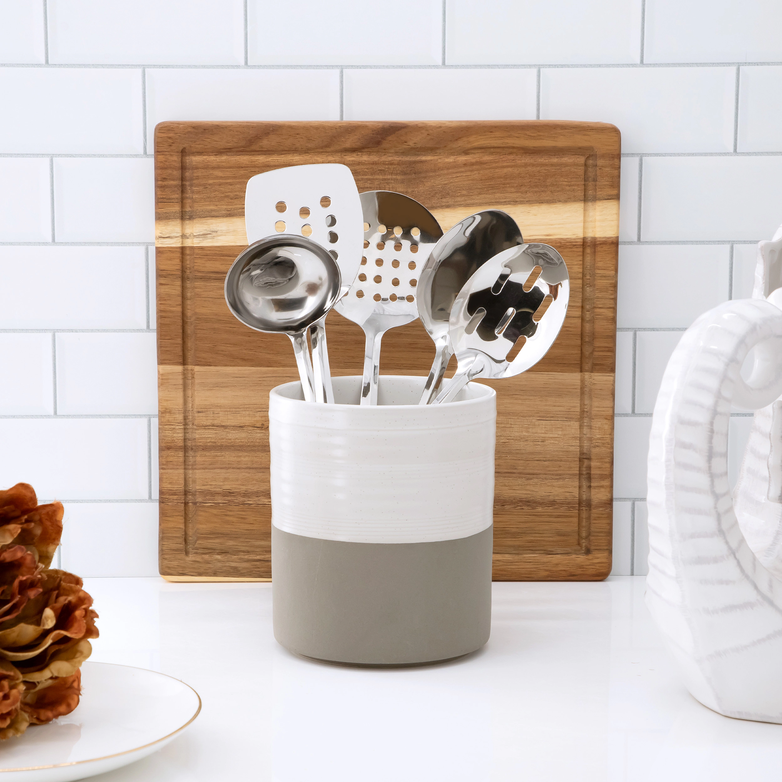 Gibson Home Landsworth 5 Piece Stainless Steel Hostess Set