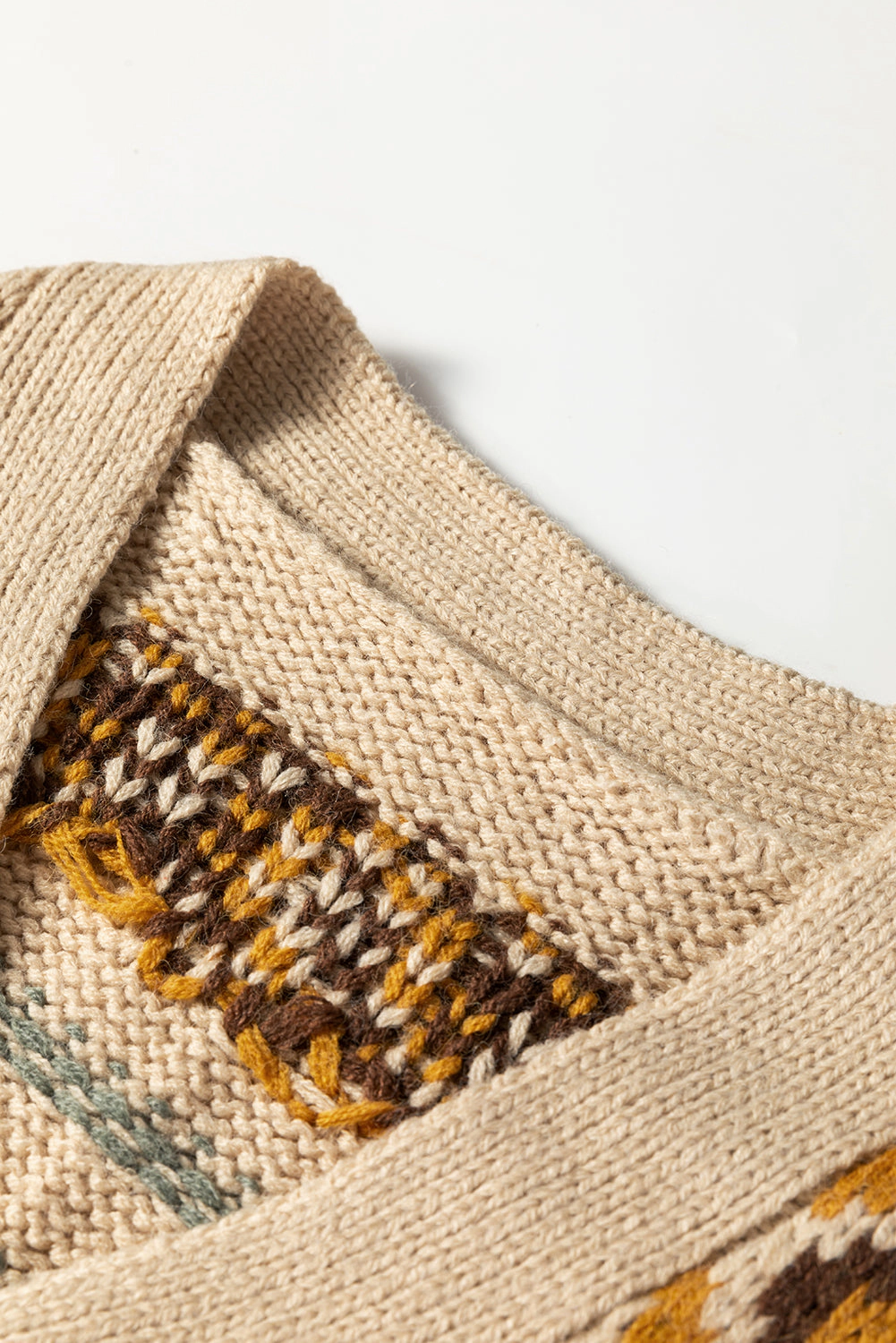 Threaded Pear Women's Hana Pattern Knitted Cardigan Sweater