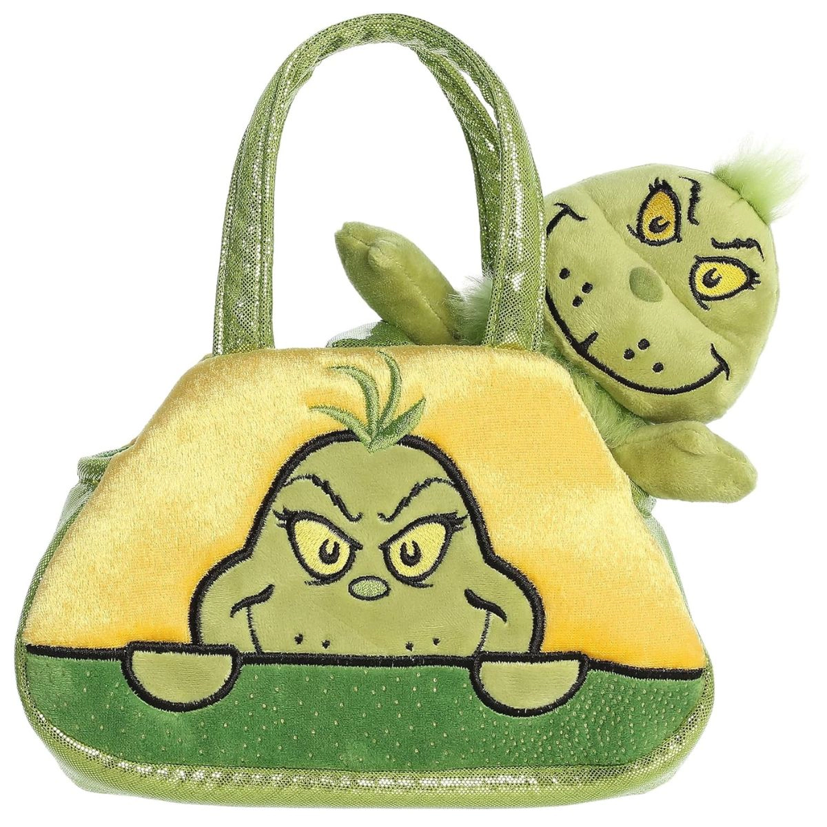 Aurora Fancy Pals Peek-A-Boo Dr. Seuss The Grinch 8-Inch Stuffed Animal & Purse
