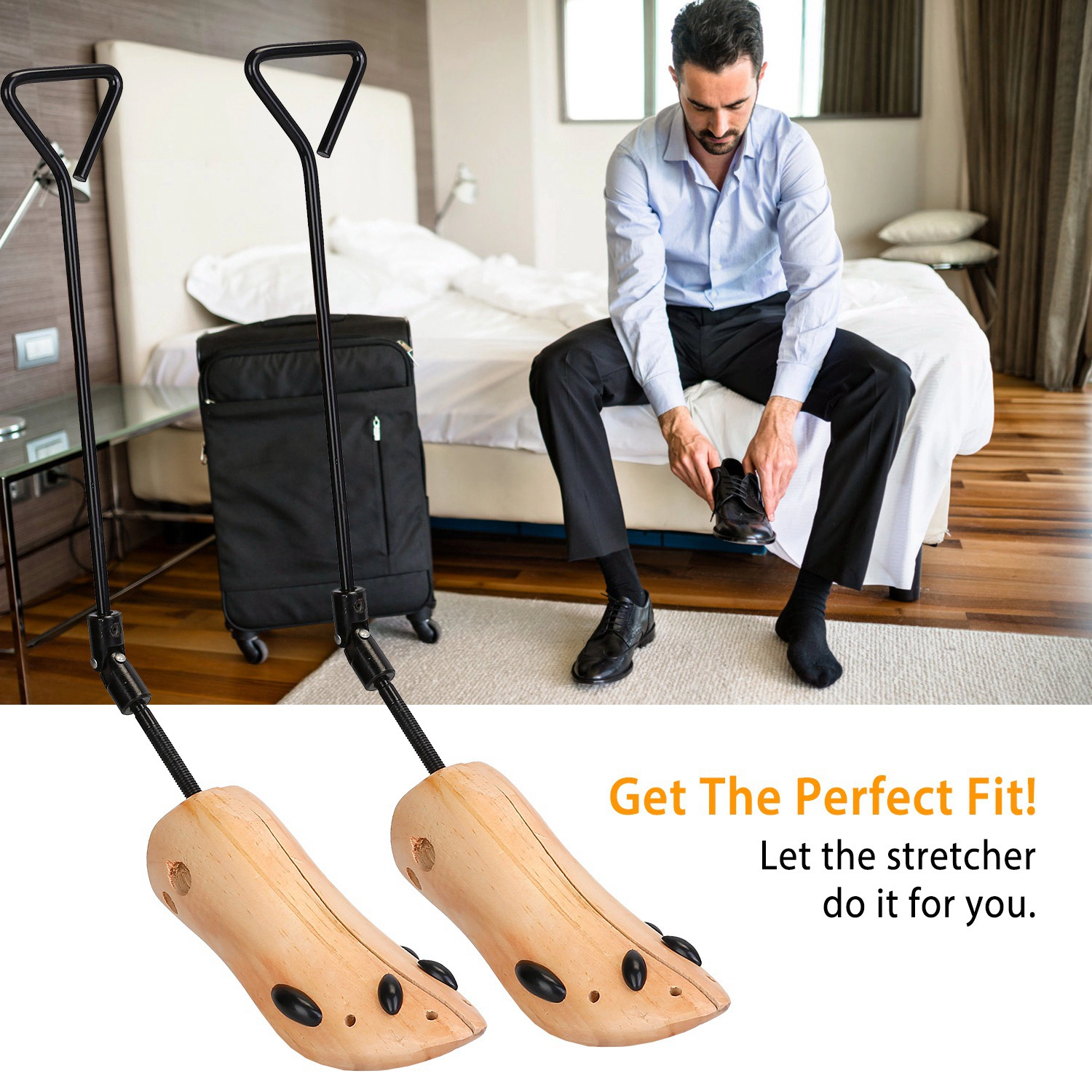 GBruno Adjustable Wooden Boot Stretcher Shaper
