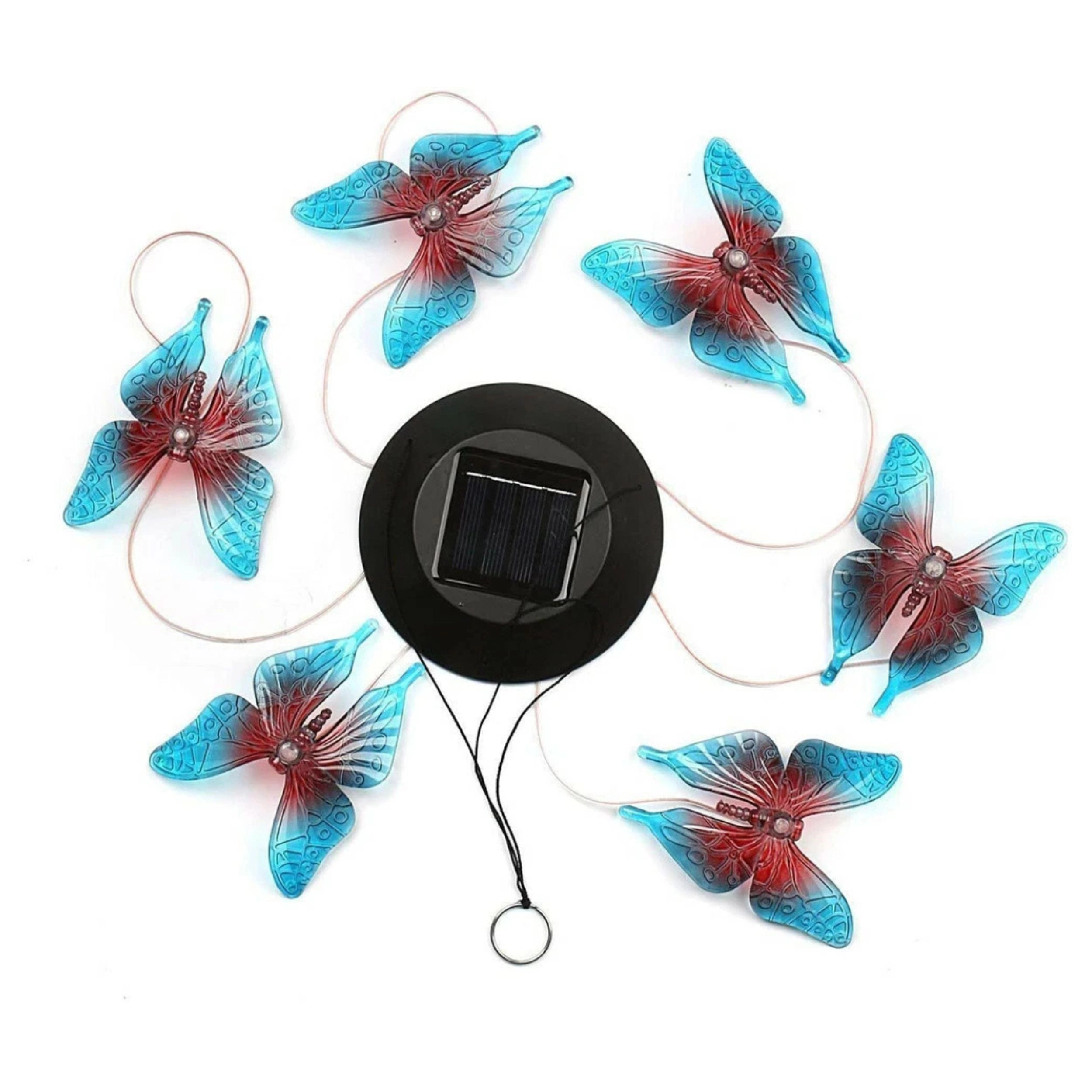 Home Collection Solar LED Color Changing Butterfly Wind Chime