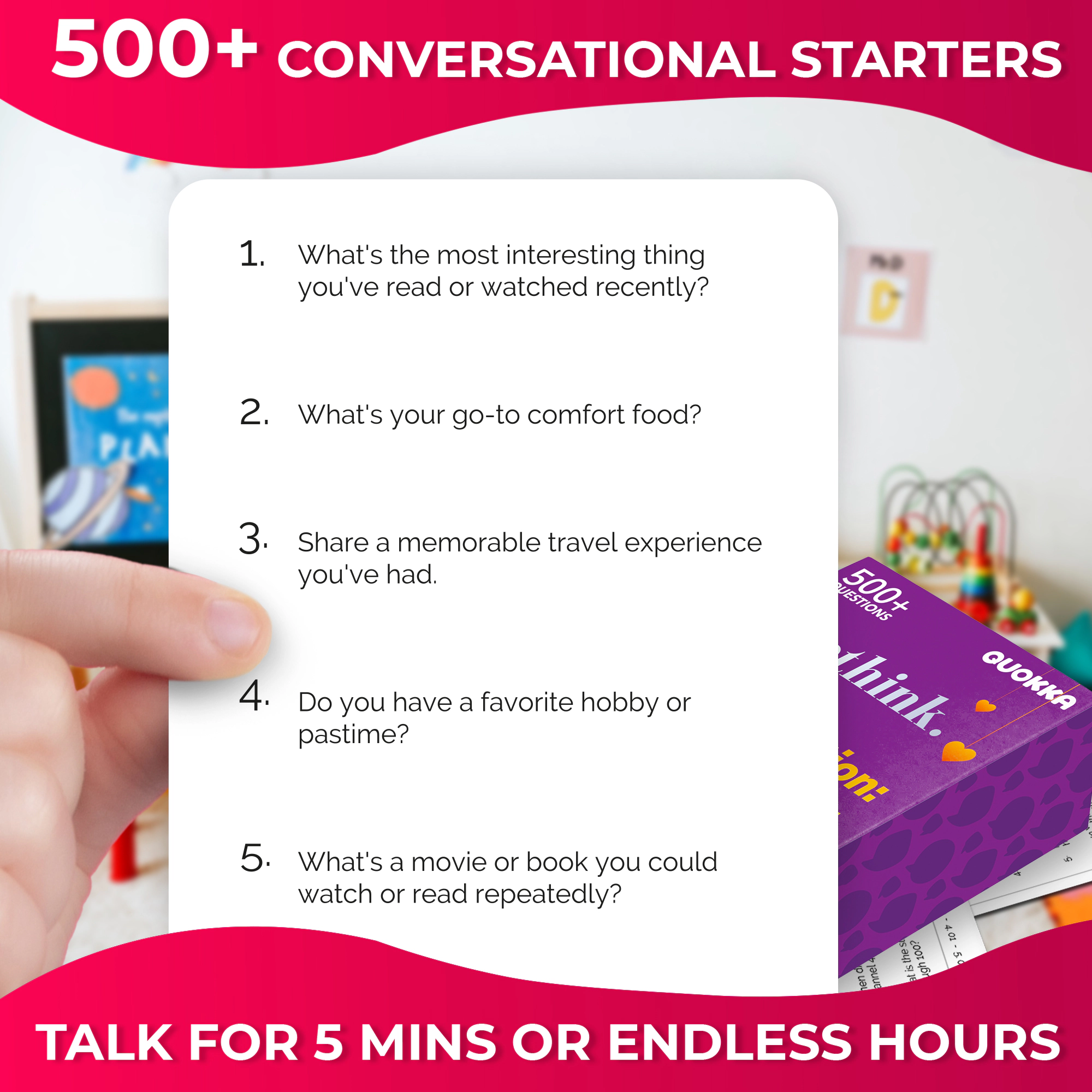 QUOKKA Conversation & Party Card Game Collection – Question, Trivia & Group Activity Games