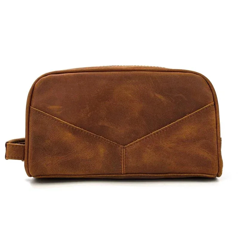 Steel Horse Leather Unisex The Nomad Toiletry Bag | Leather Travel Toiletry Bag