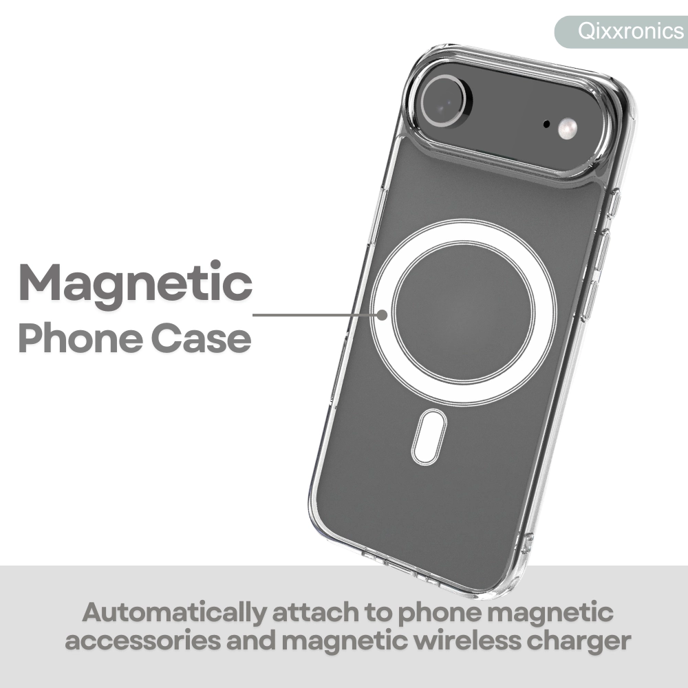 Qixxronics Magnetic Case for iPhone Air Cellphone Magnetic Cover Shockproof Slim Phone Case