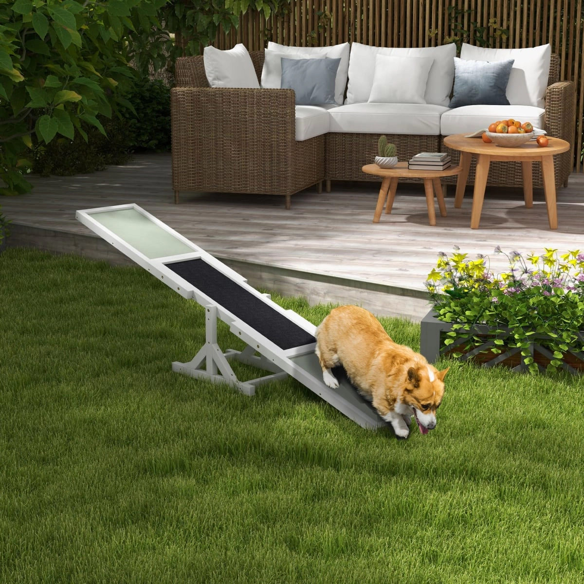 212 Main Paw Hut Dog Agility Seesaw Wooden Training & Exercise Equipment