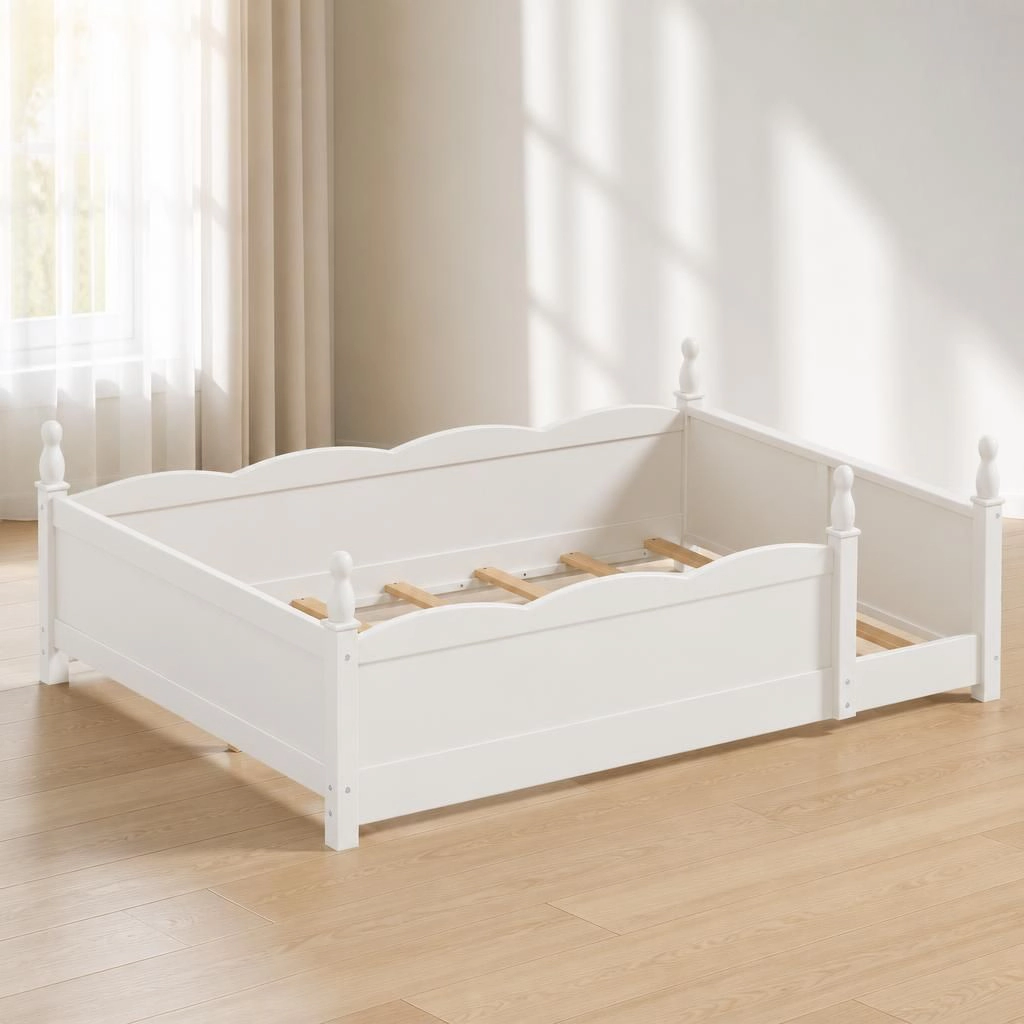 GOODSILO Solid Wood Full Bed Frame