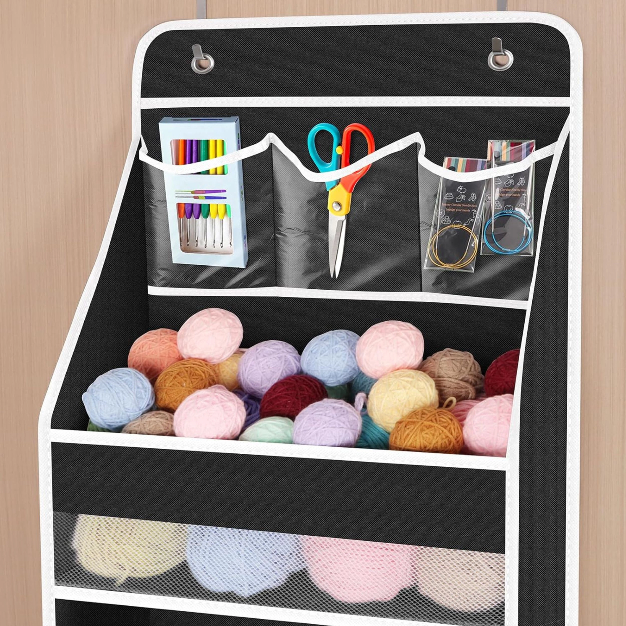 Stock Preferred Fabric Over Door Hanging Organizer 5 Shelf with Mesh Pockets