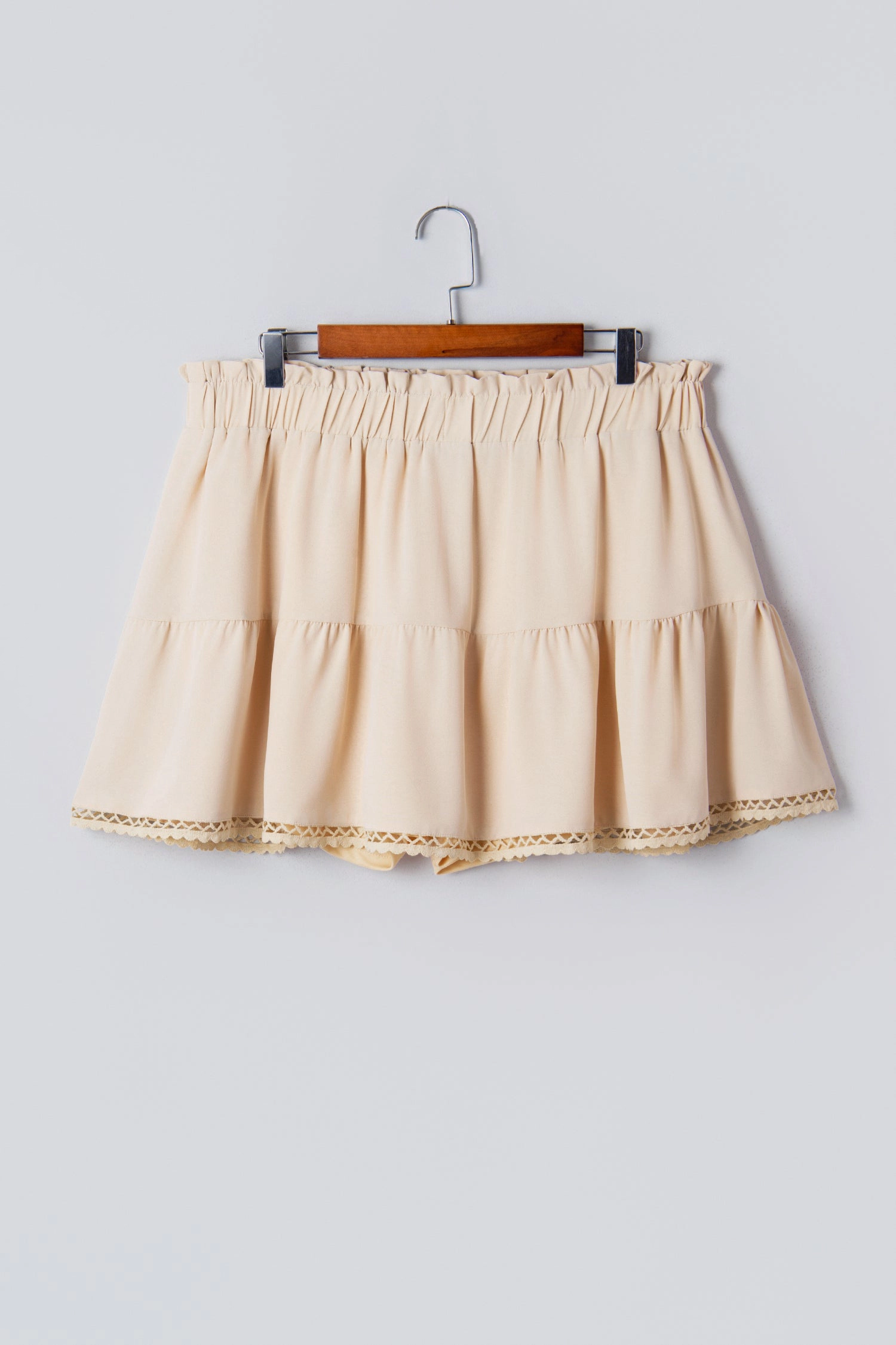 Threaded Pear Women's Millie Trim Boho Ruffled PLUS Shorts