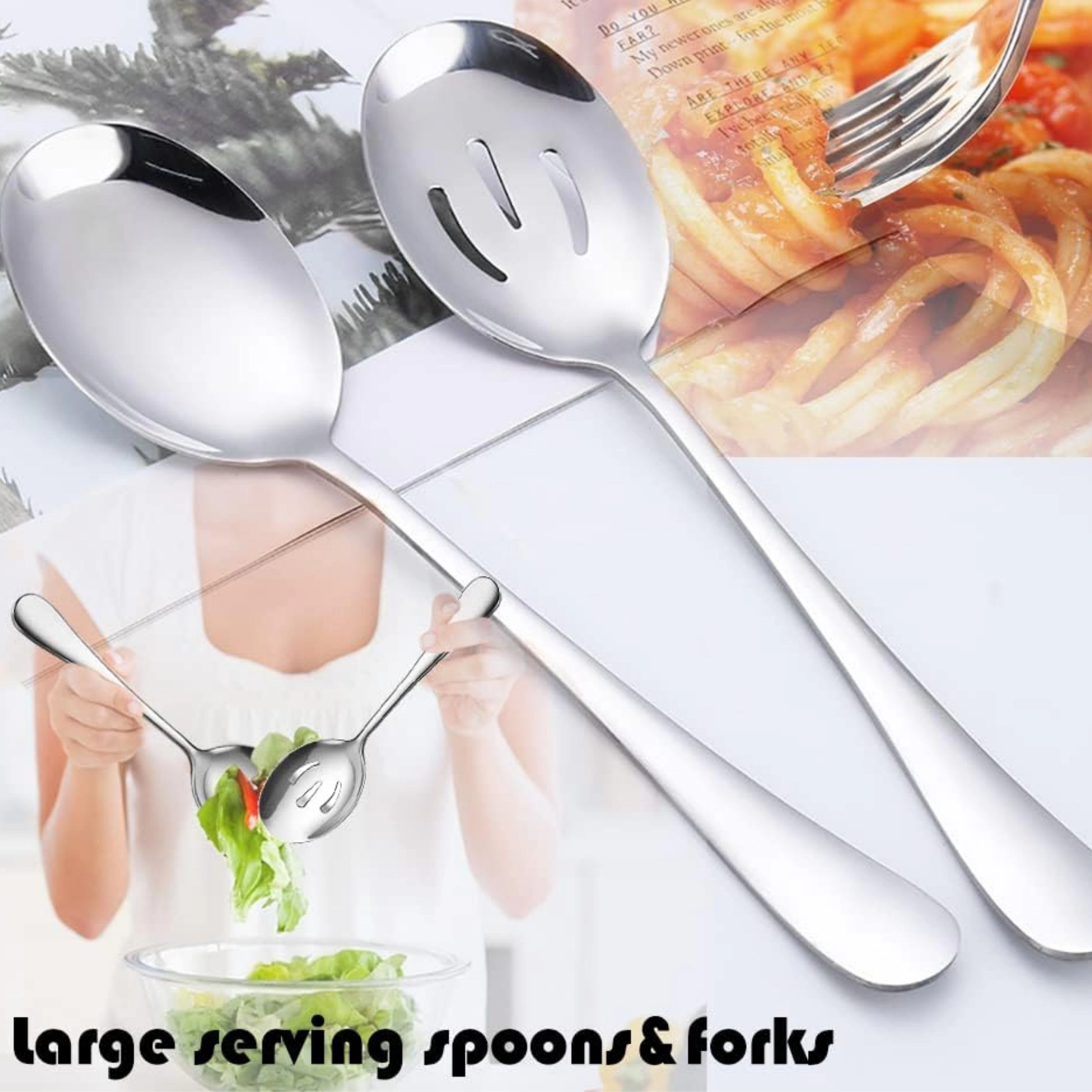 Stock Preferred Pack of 11 Stainless Steel Serving Utensil Set for Buffet and Parties