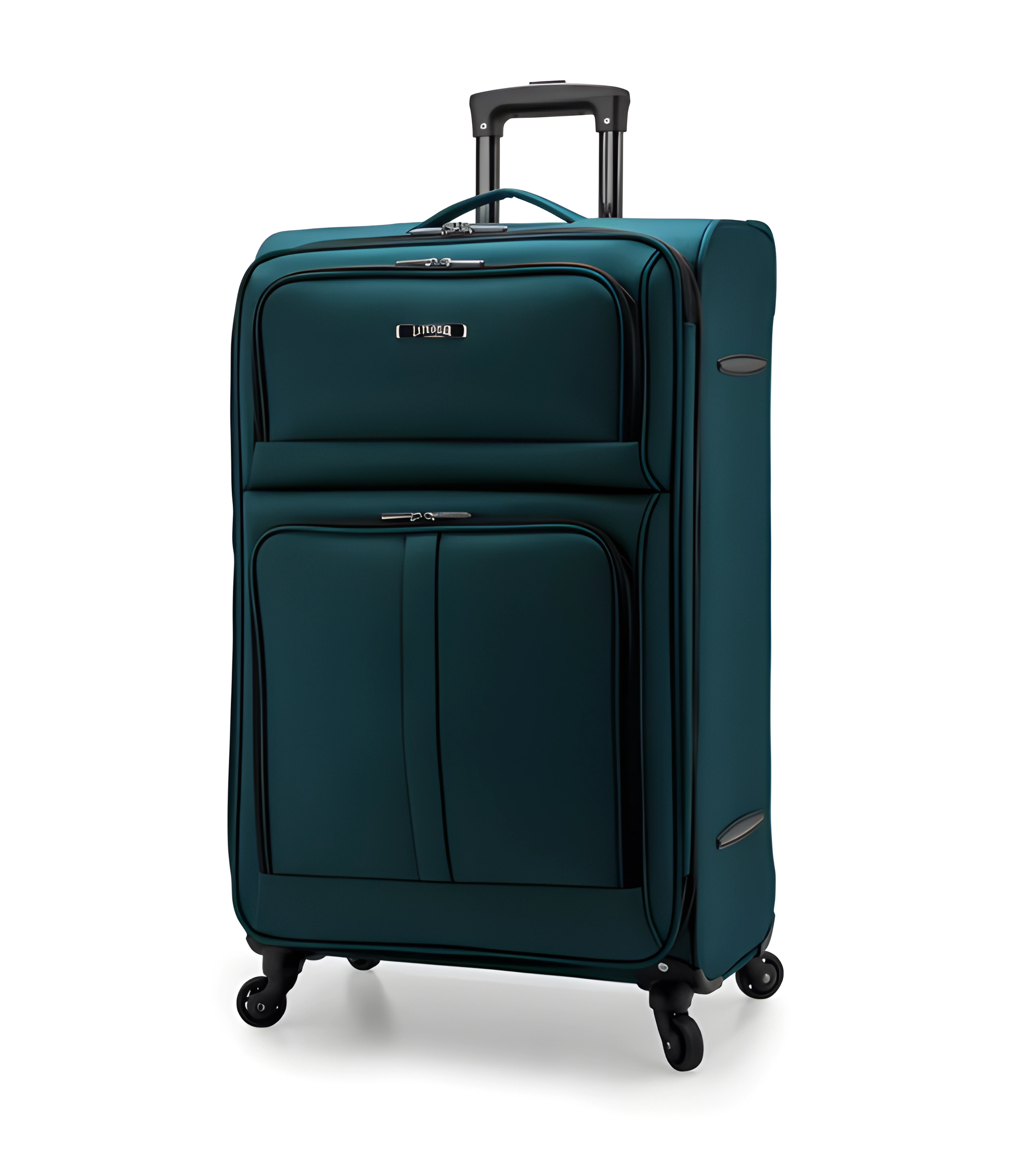 U.S. Traveler Anzio Softside Expandable Spinner Luggage, Teal, 30" Checked Large