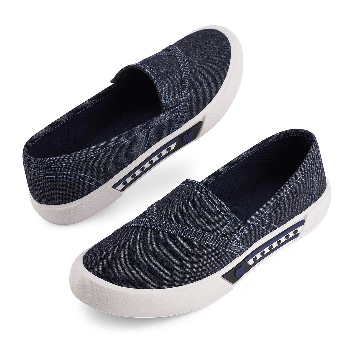 Andrea Canvas Flats For Women, Hearts