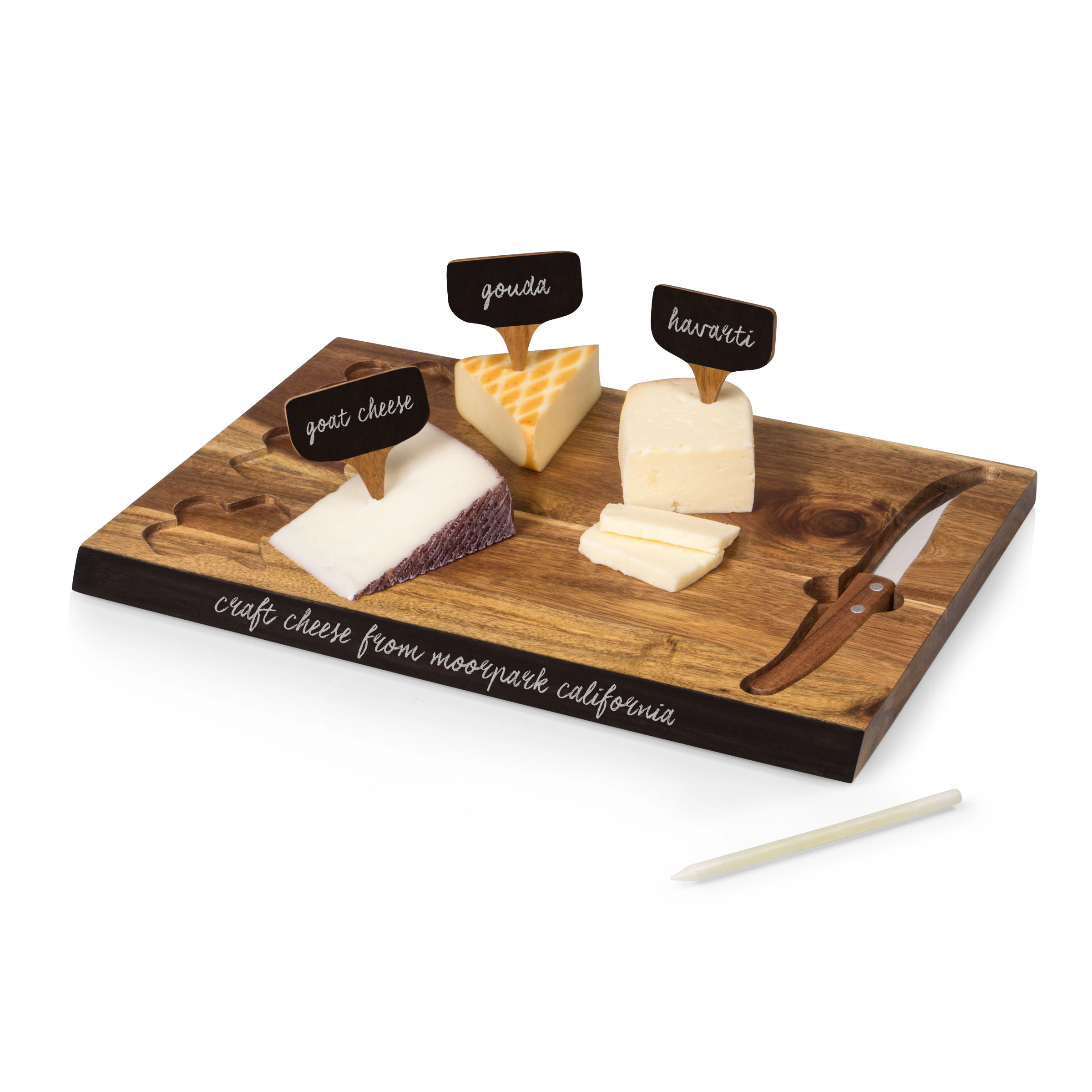 TOSCANA Delio Acacia Cheese Cutting Board & Tools Set
