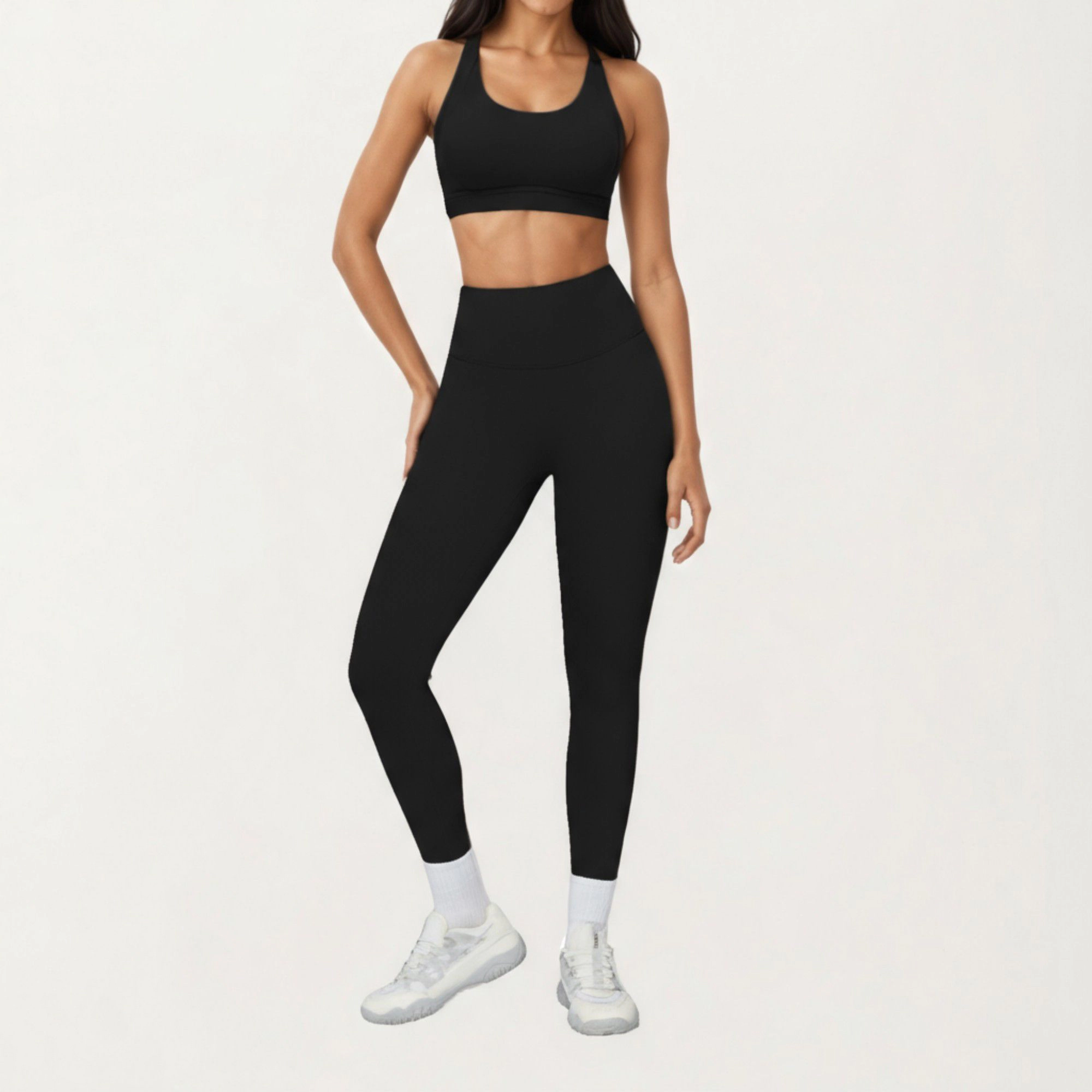 Anna-Kaci Active Women's High Waist Full Length Leggings with Smooth Seam Detailing and Stretch Fit Fabric