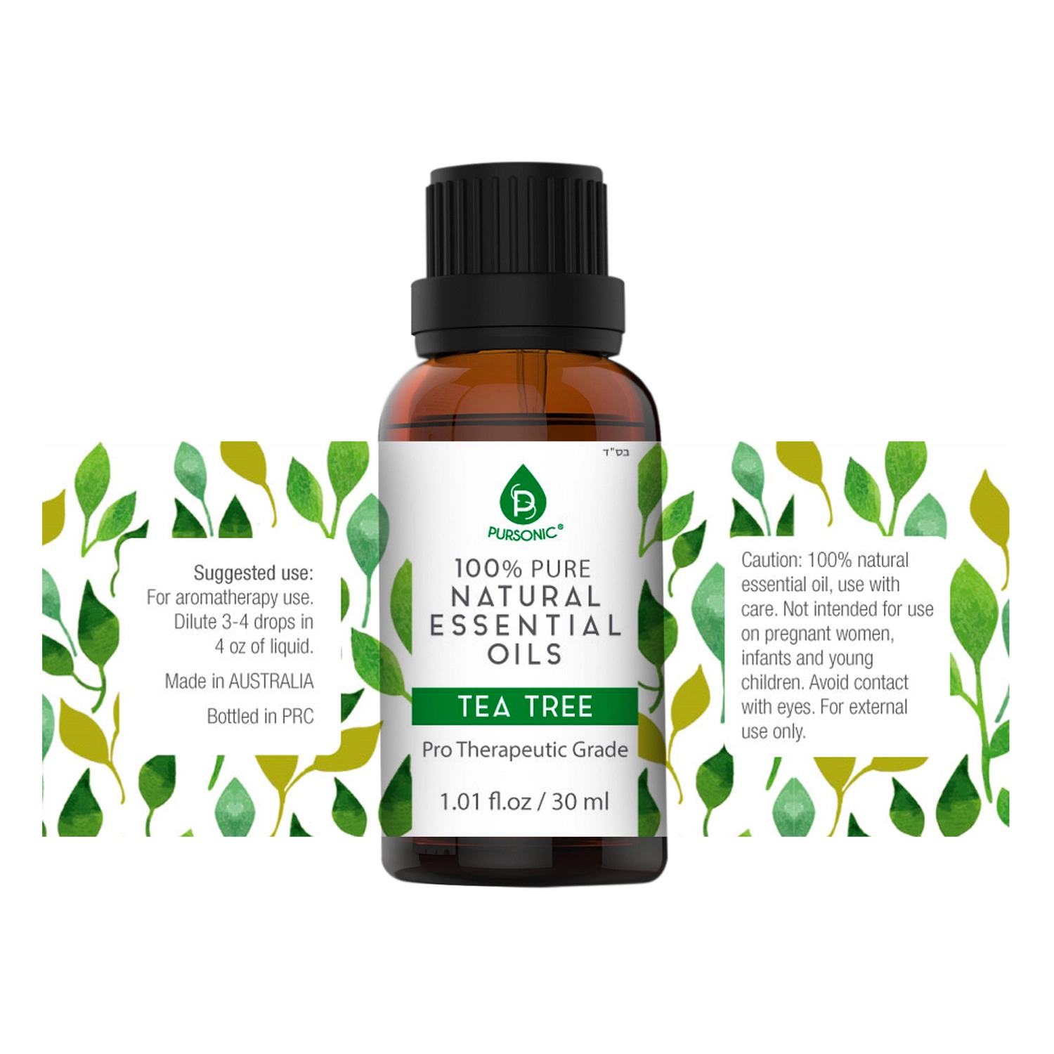 Pursonic Unisex 100% Pure & Natural Tea Tree Essential Oils