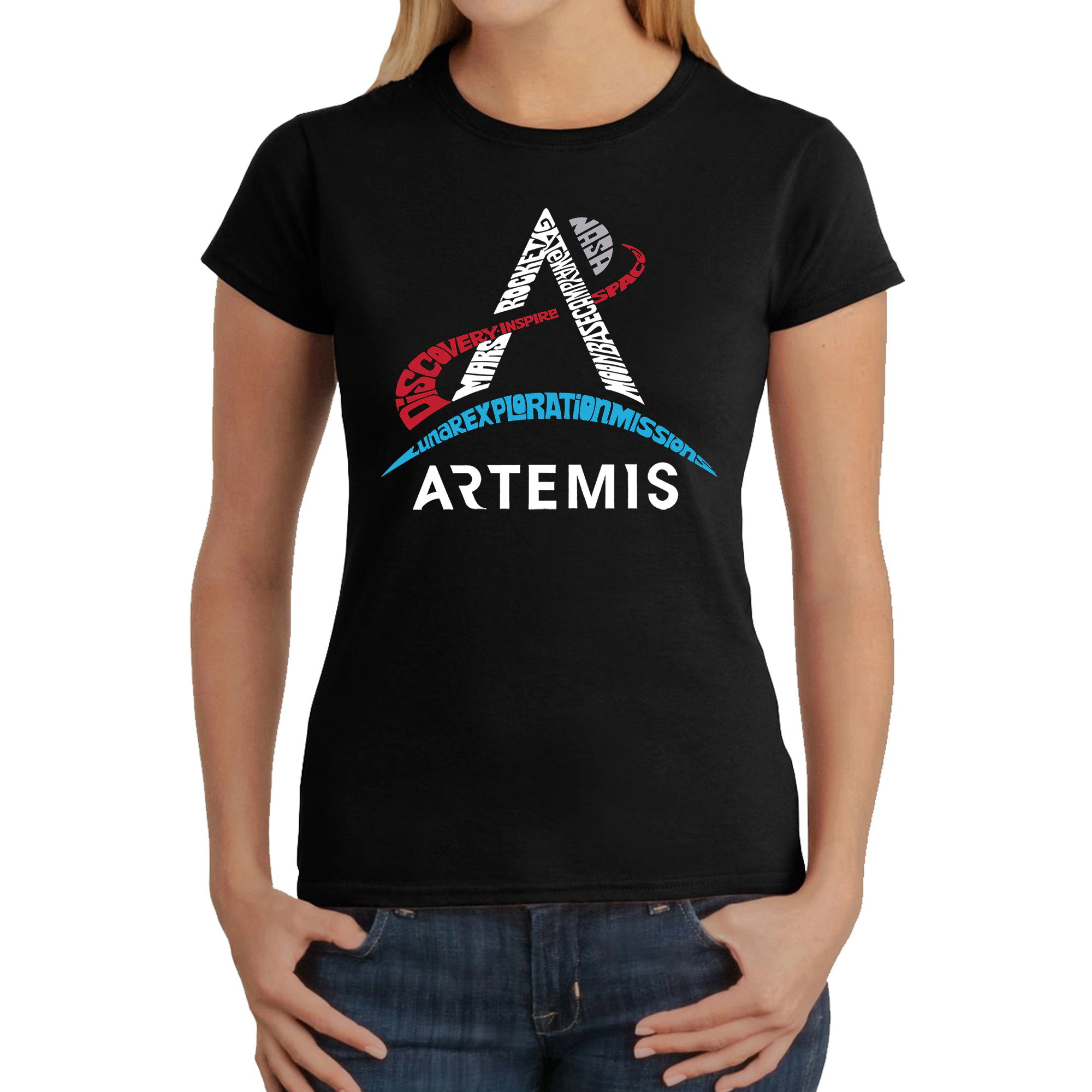 LA Pop Art Women's Word T-Shirt - NASA Artemis Logo