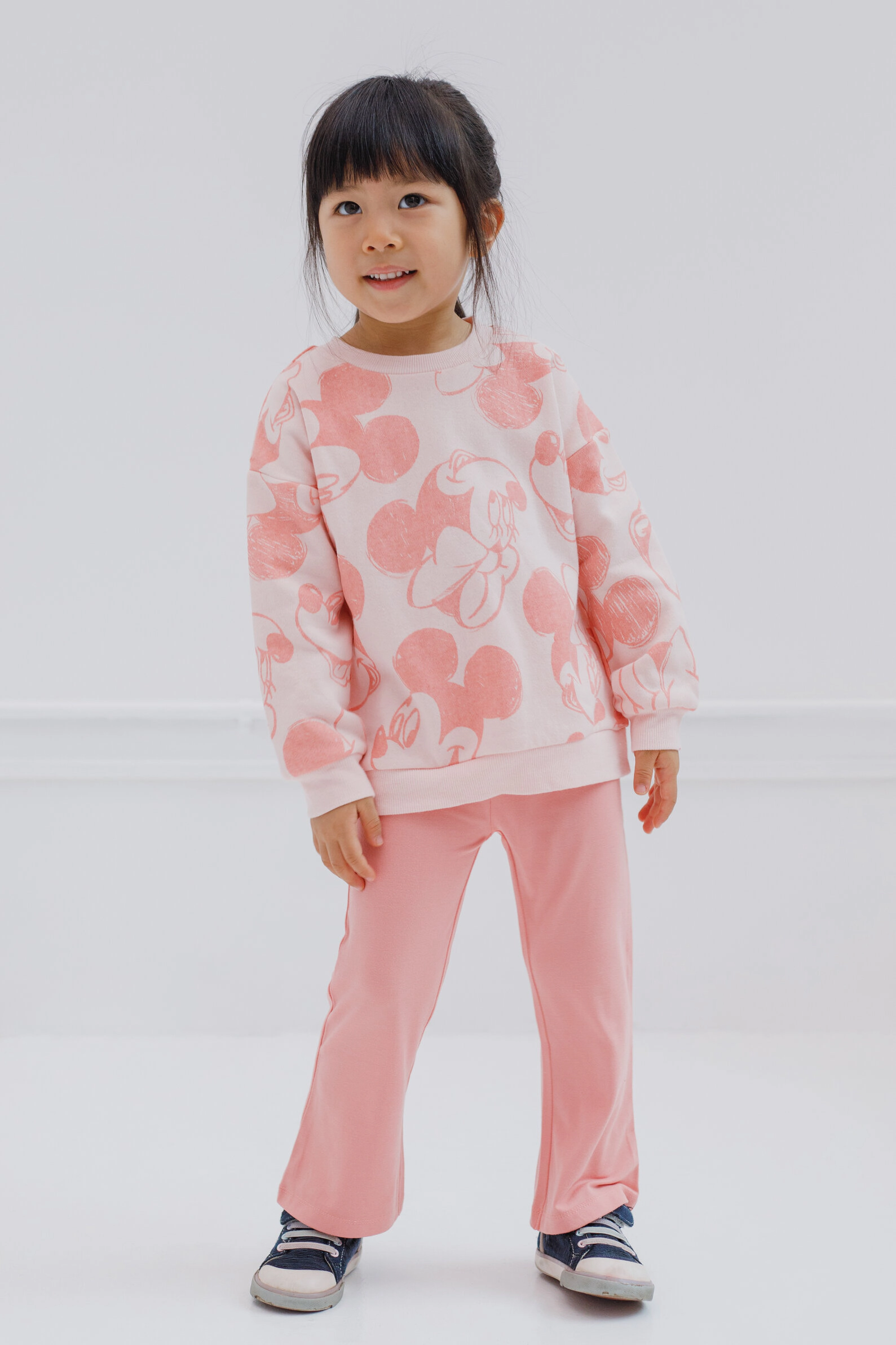 Disney Mickey Mouse & Friends Girls' 2-Piece Sweatshirt and Flare Leggings Set
