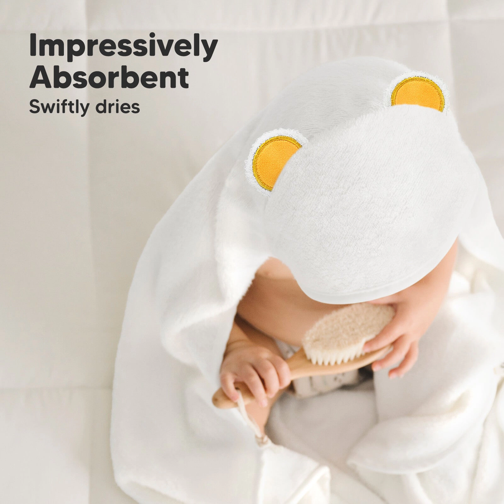 KeaBabies Cuddle Baby Hooded Towel for Girls, Boys, Regular