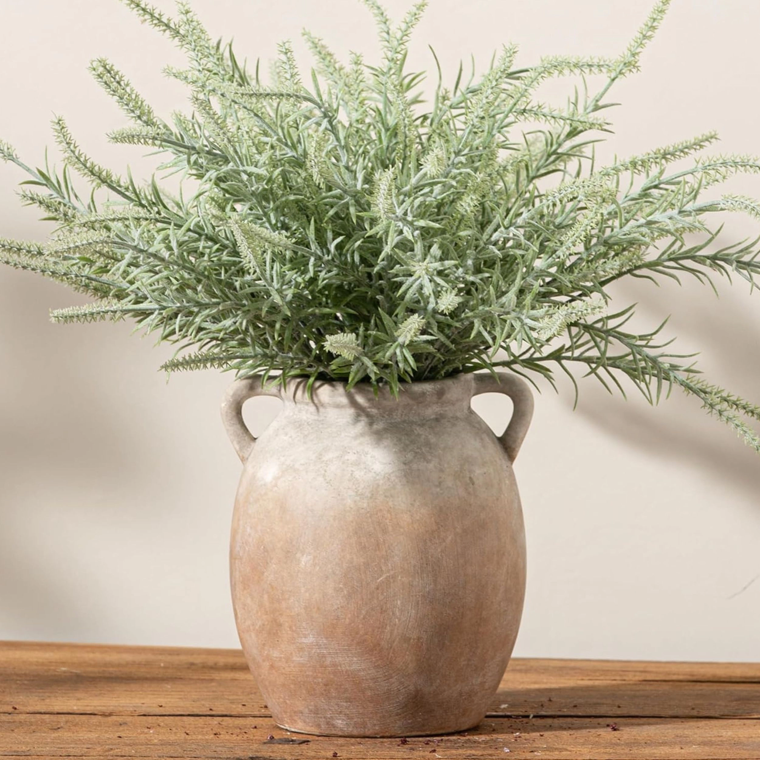 Stock Preferred 7.6 Inch Rustic Ceramic Flower Vase Farmhouse Terracotta Decorative