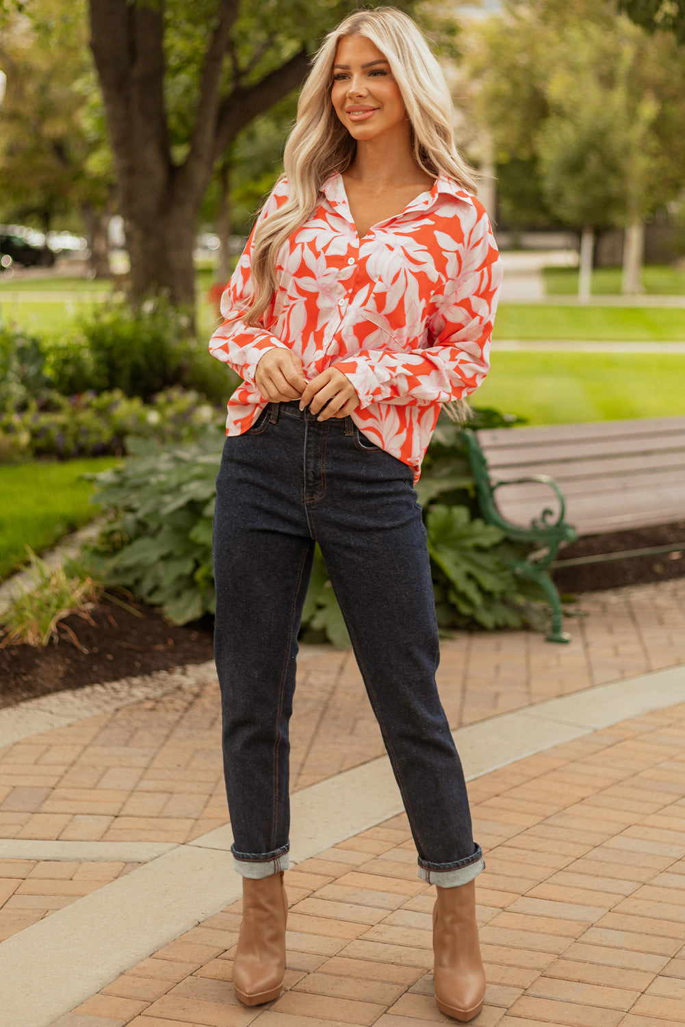 Threaded Pear Women's Serenity Single Chest Up Shirt