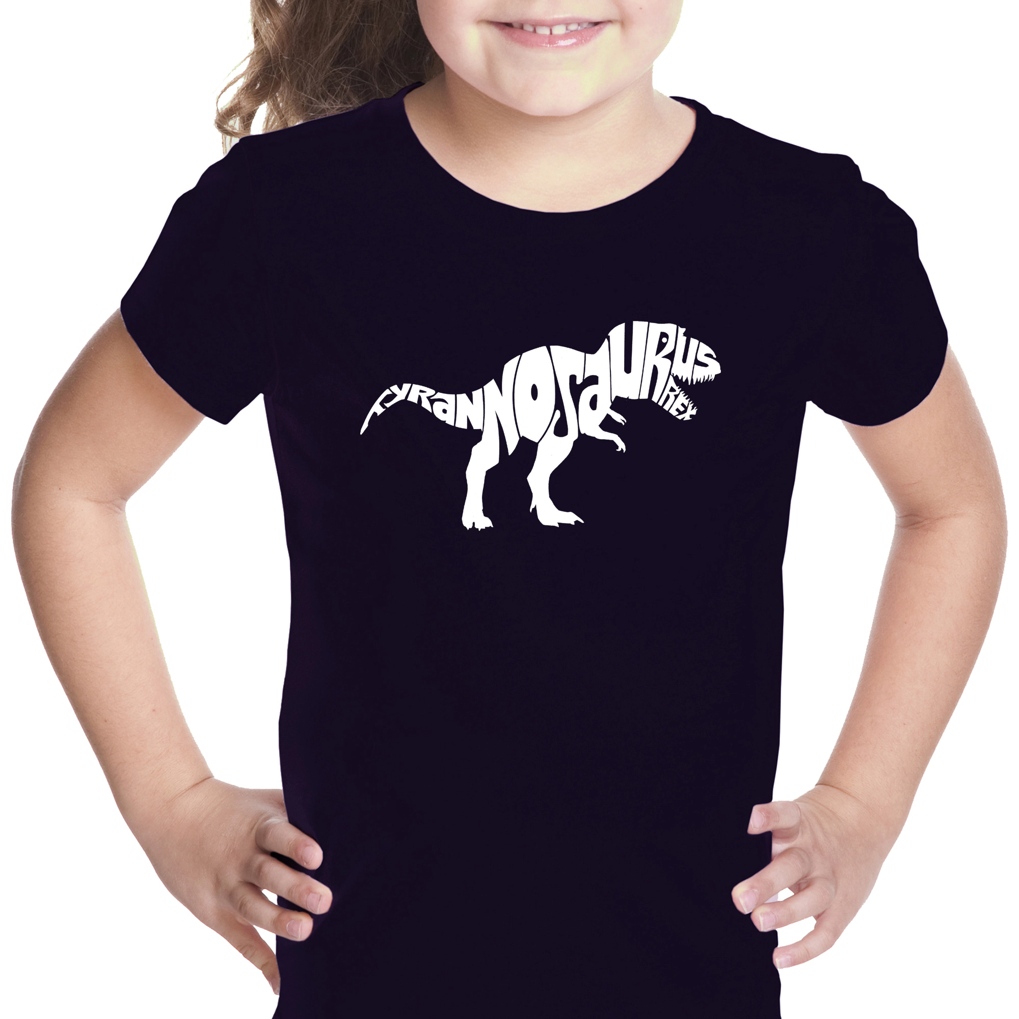 LA Pop Art Girls Word T-Shirt - TYRANNOSAURUS REX