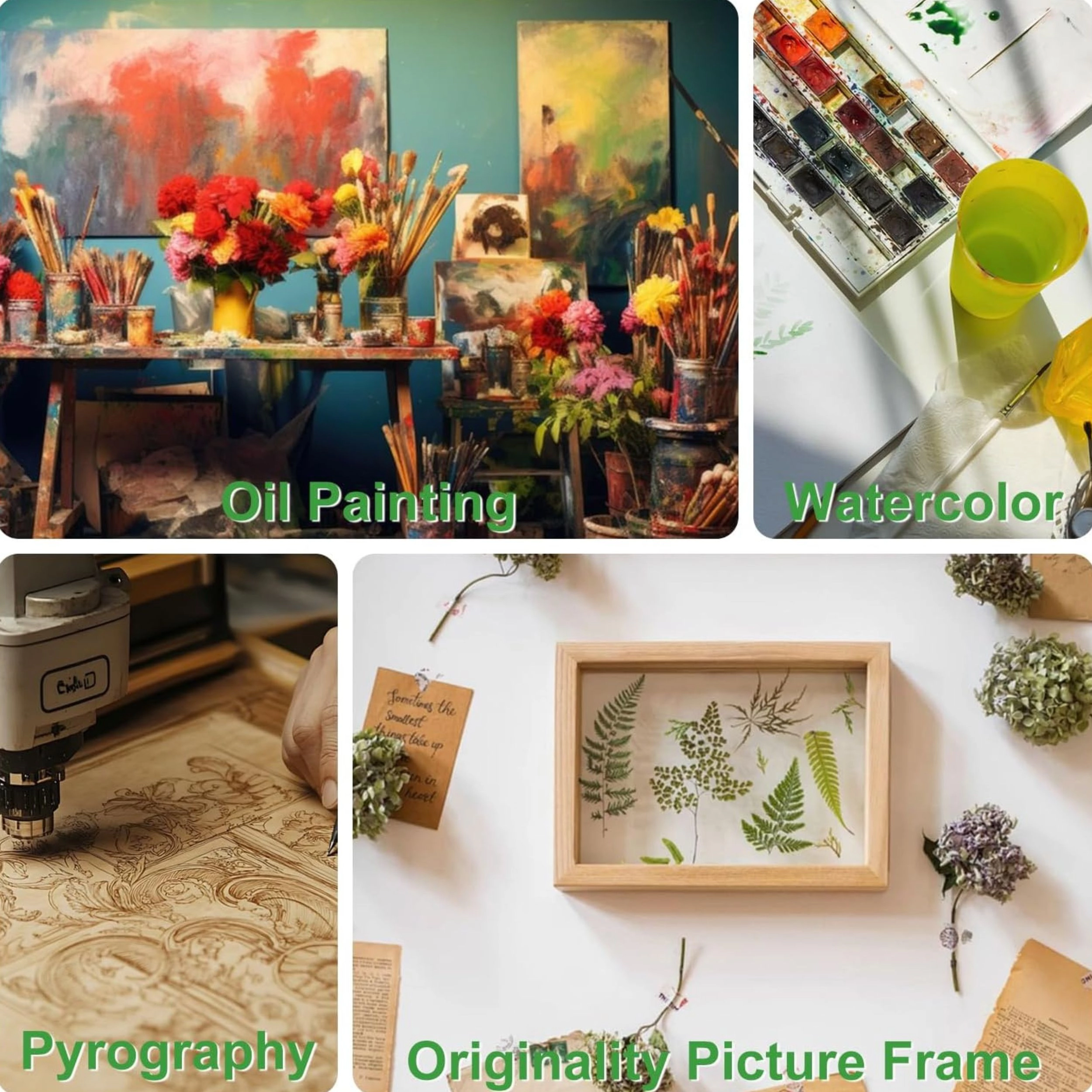 Stock Preferred Pack of 6 Unfinished Wood Panels for Painting Crafts and Home Decor