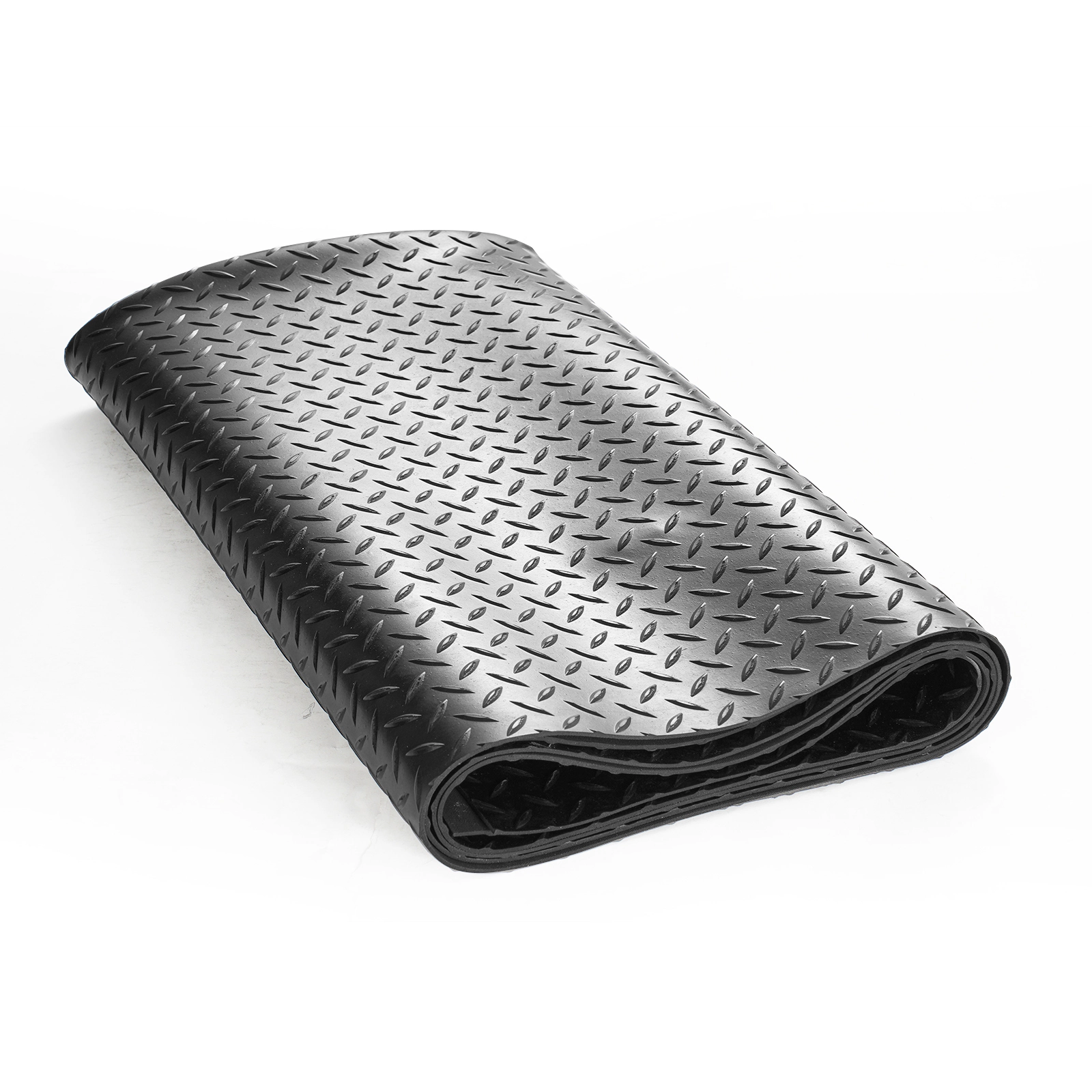 HONGGE Diamond-Plate Rubber Flooring Roll 3 mm x 4 ft Garage Floor Mat SBR Rubber Garage Flooring Roll Easy to Clean