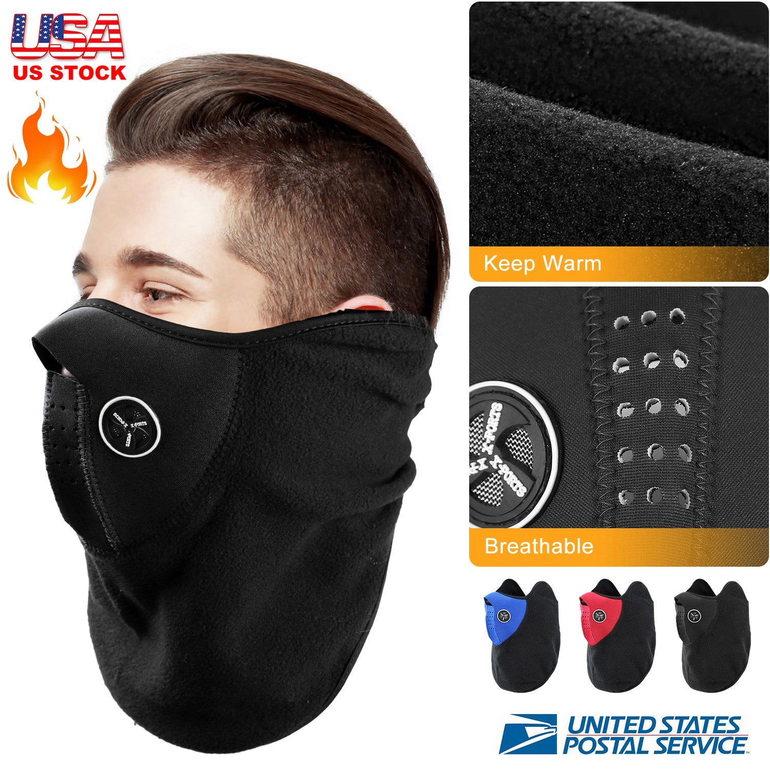 GBruno Fleece Neoprene Half Face Mask