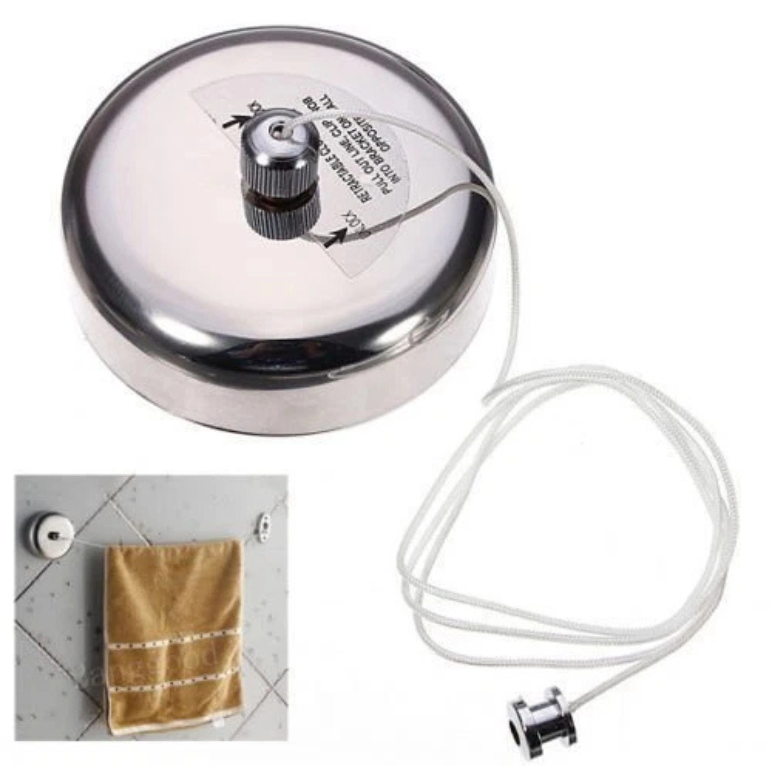 Home Collection 304 Stainless Steel Retractable Clothesline 8.2 Ft