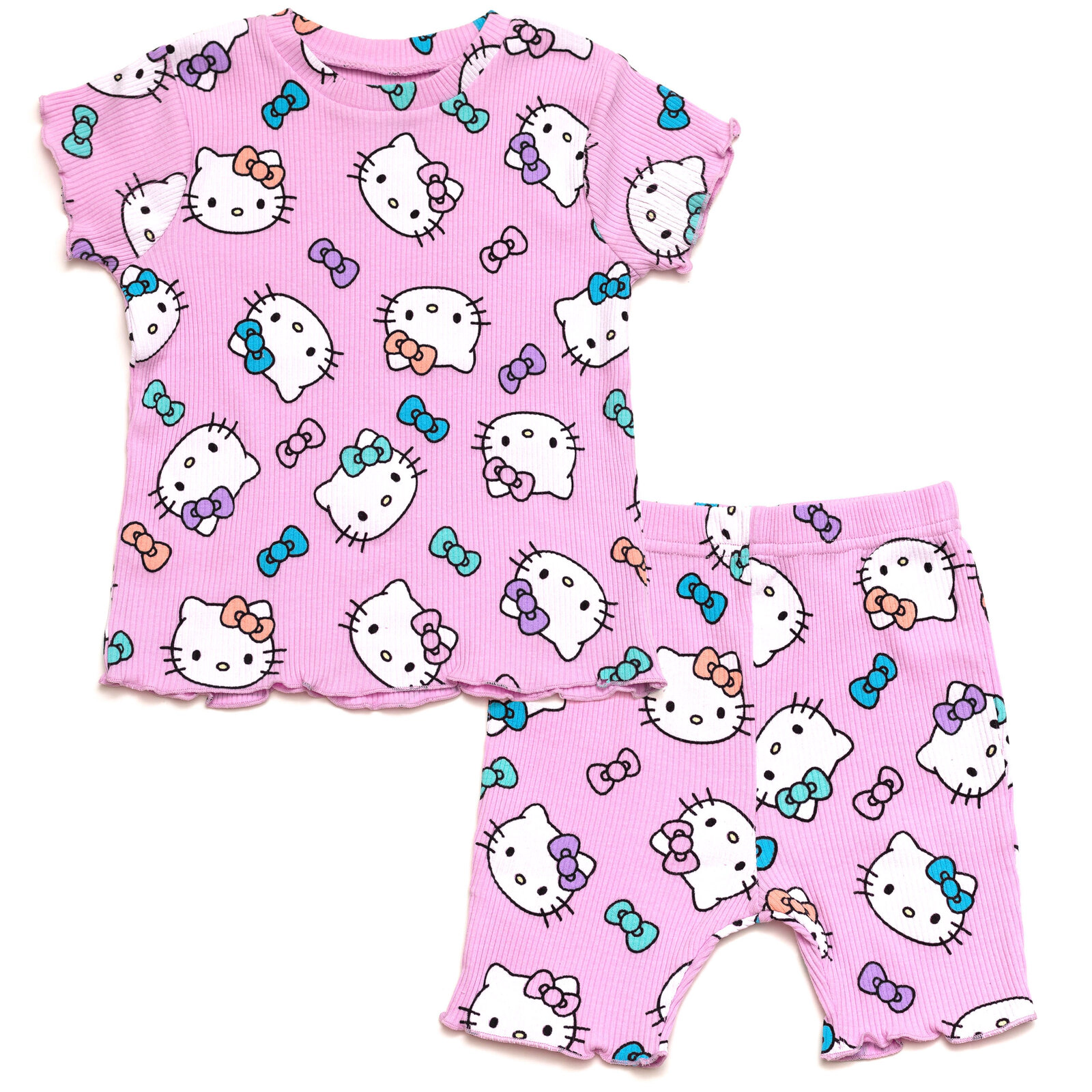 Hello Kitty Girls' 2-Piece T-Shirt and Bike Shorts Set