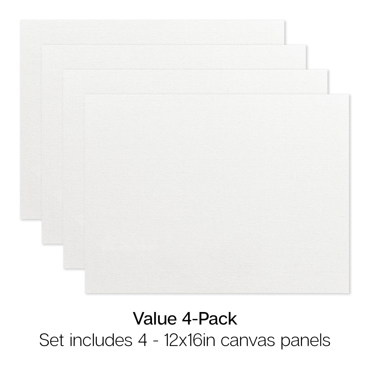 KINGART Canvas Panel Boards 12" x 16" 4-Pack