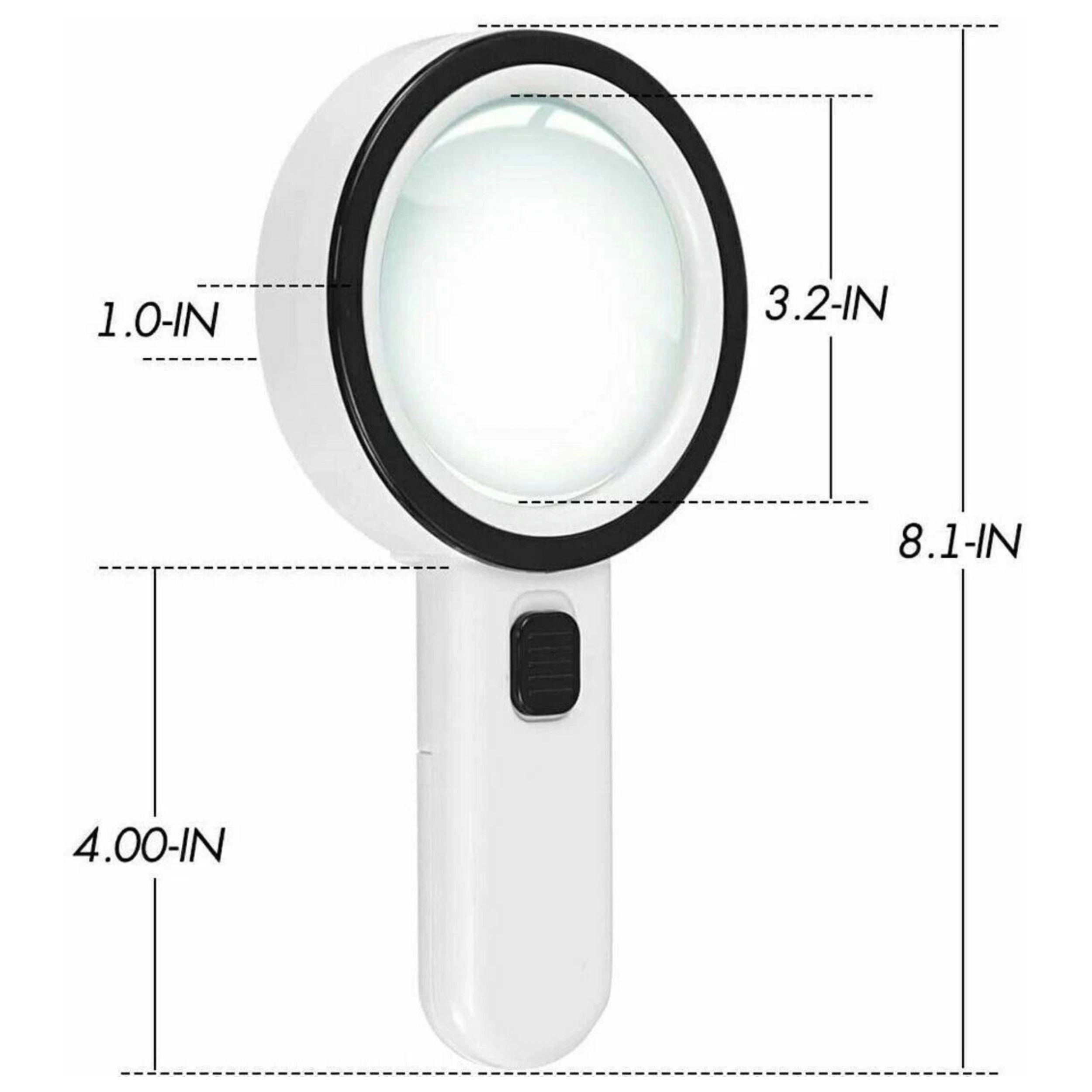 Home Collection 30X LED Handheld Magnifying Glass with 12 Bright Lights