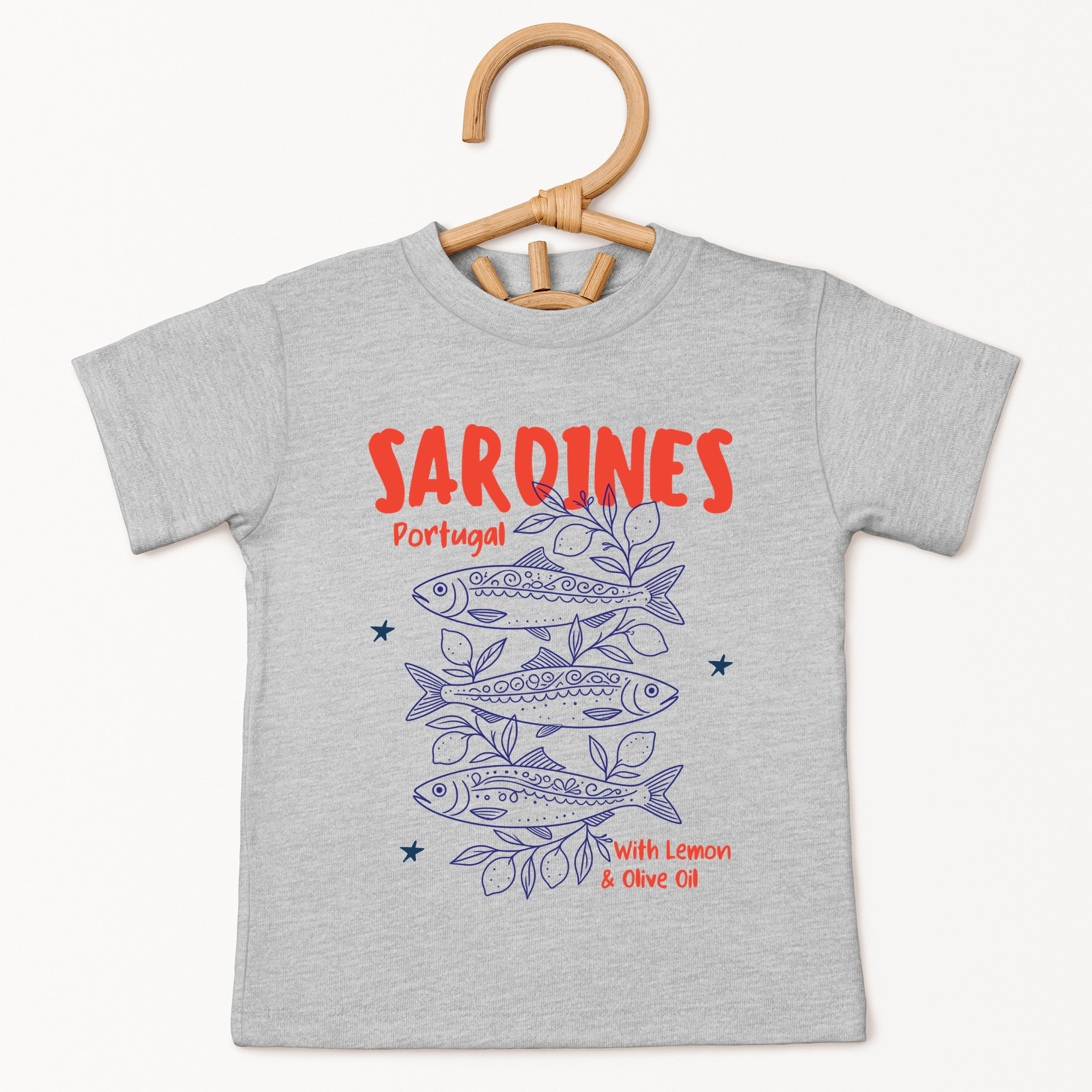 The Juniper Shop - Sardines With Lemon and Olive Oil Toddler Short Sleeve Graphic T-Shirt