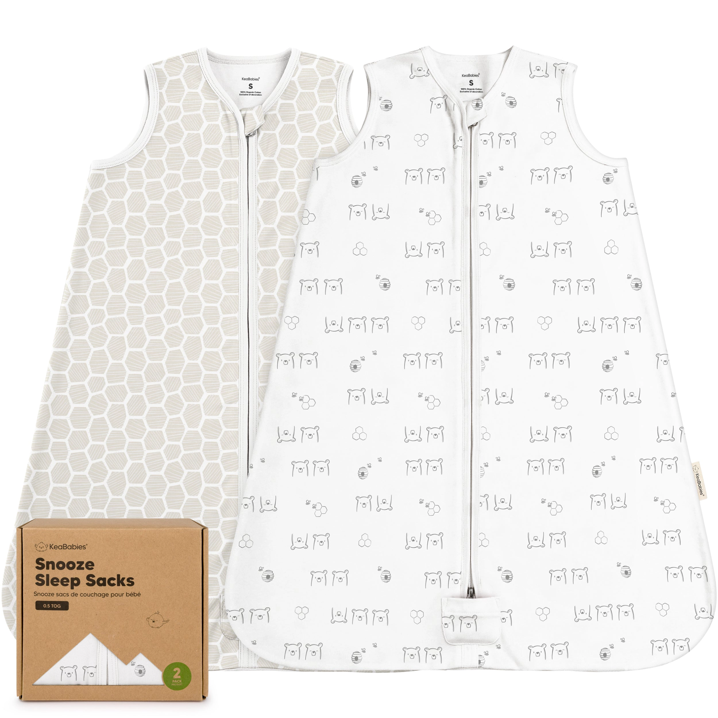 KeaBabies 2-Pack Snooze Sleep Sacks