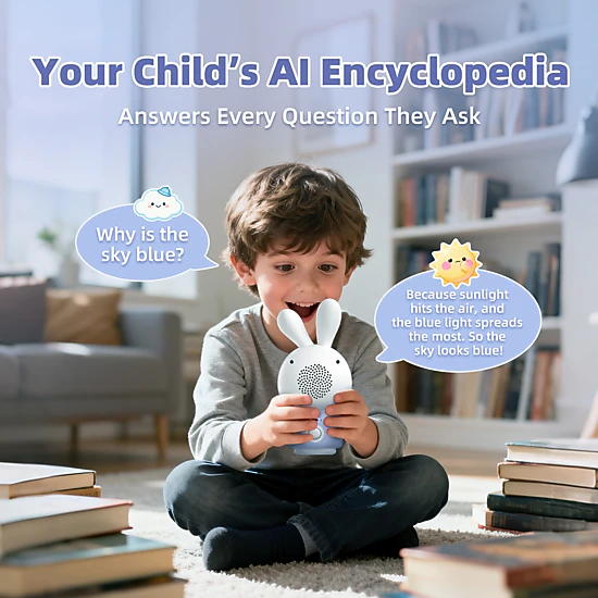 Alilo AI Bunny Interactive AI Learning Companion with 4 AI Friends, Stories, Music & 91 Languages