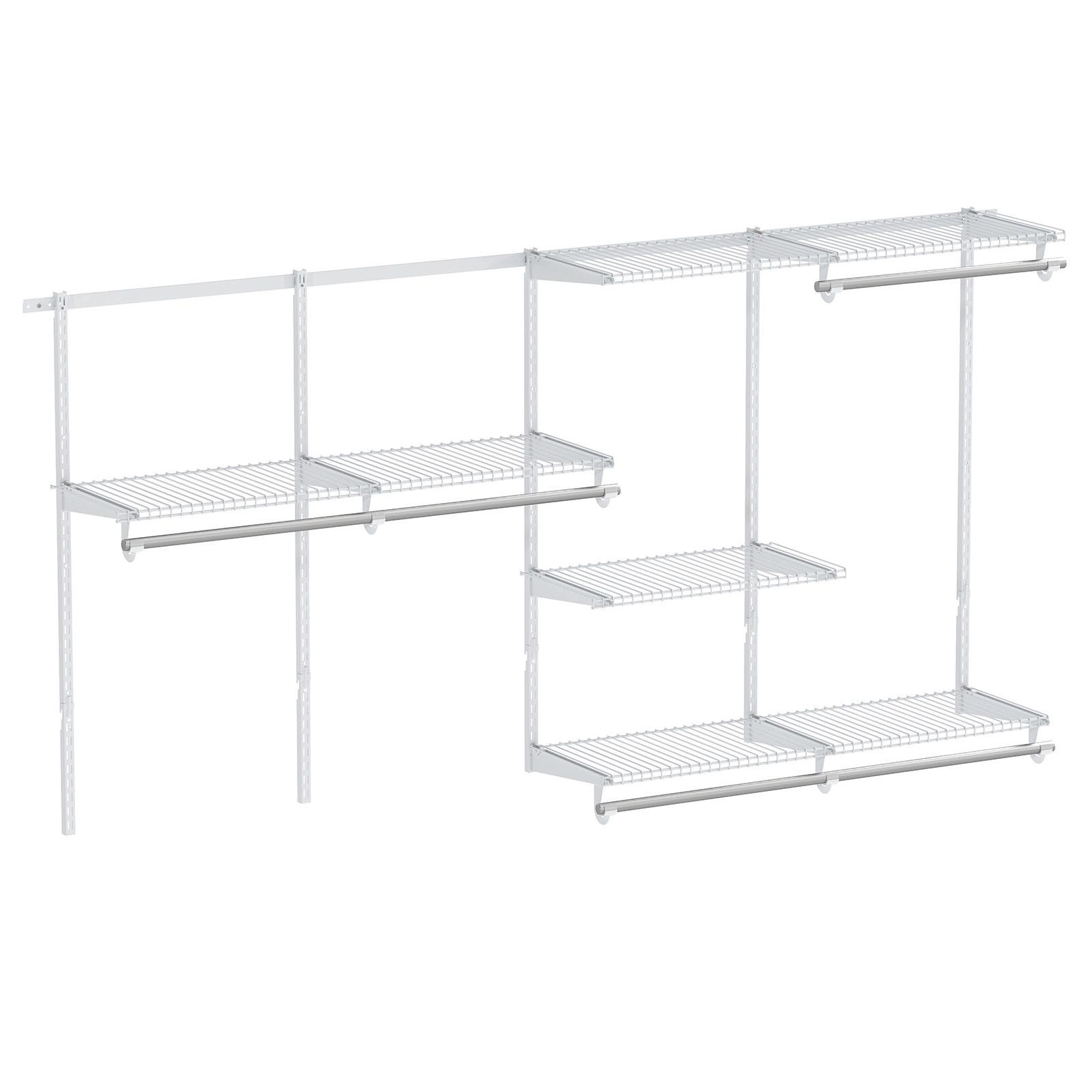 SlickBlue Wall Mounted Closet System 4 to 8 FT Adjustable Closet Organizer