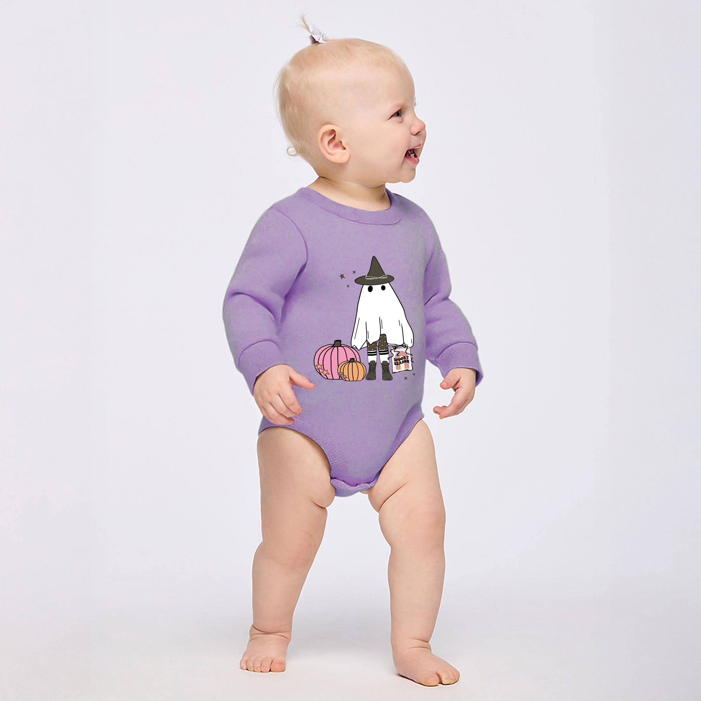 The Juniper Shop - Infant Fleece BodySuit Ghost Witch