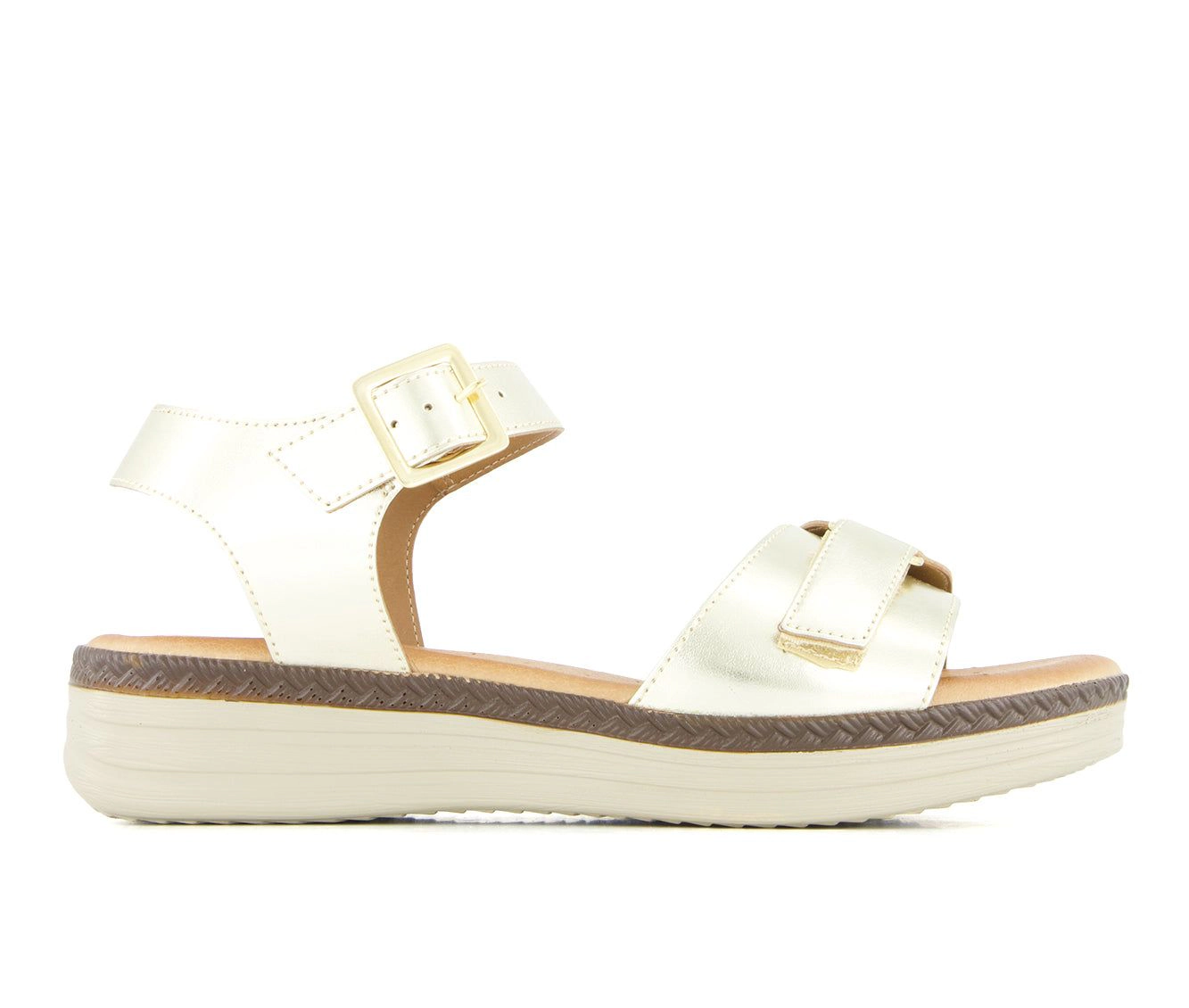 Andrea Womens Comfort Sandals With Hook And Loop Closure